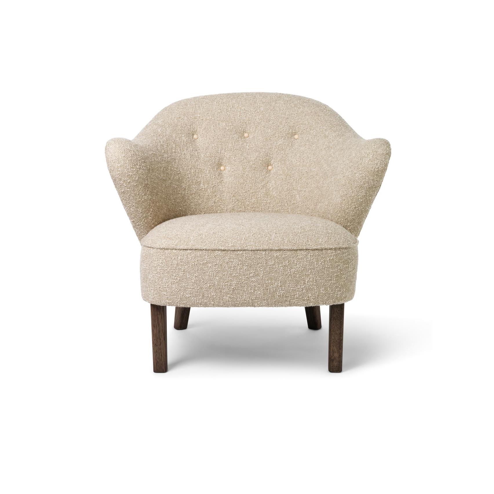 Audo Copenhagen Ingeborg fauteuil donker eiken Grand Mohair 1103