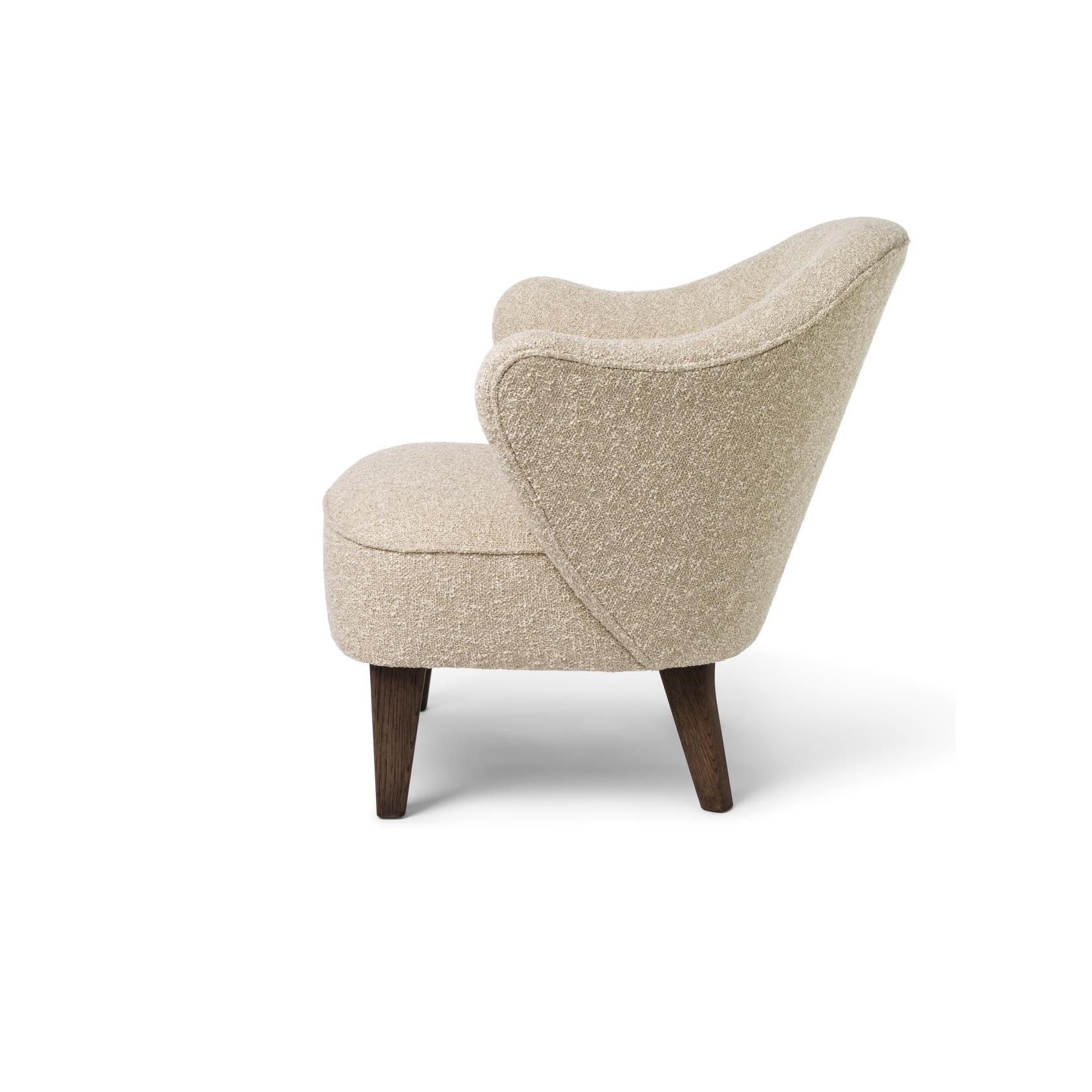 Audo Copenhagen Ingeborg fauteuil donker eiken Grand Mohair 1103