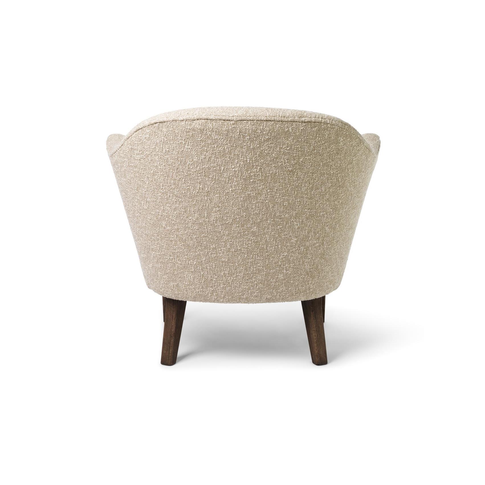 Audo Copenhagen Ingeborg fauteuil donker eiken Grand Mohair 1103
