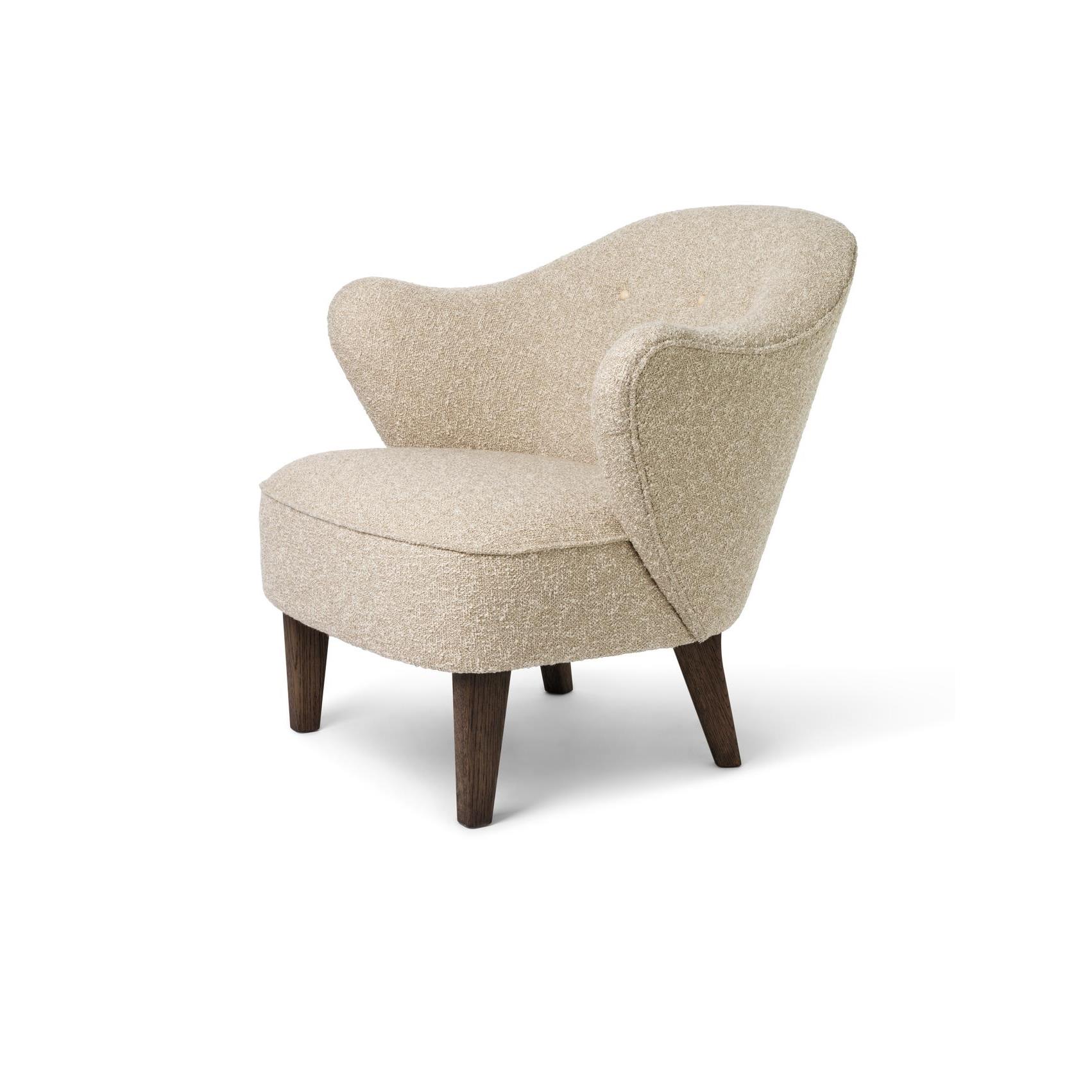 Audo Copenhagen Ingeborg fauteuil donker eiken Grand Mohair 1103