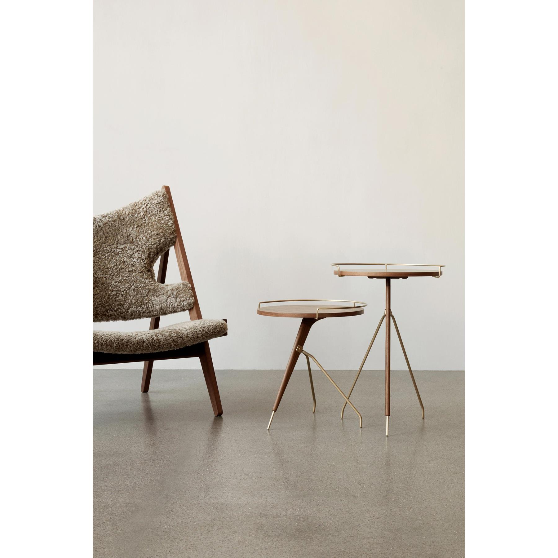 Audo Copenhagen Umanoff bijzettafel Ø45 walnoot|messing