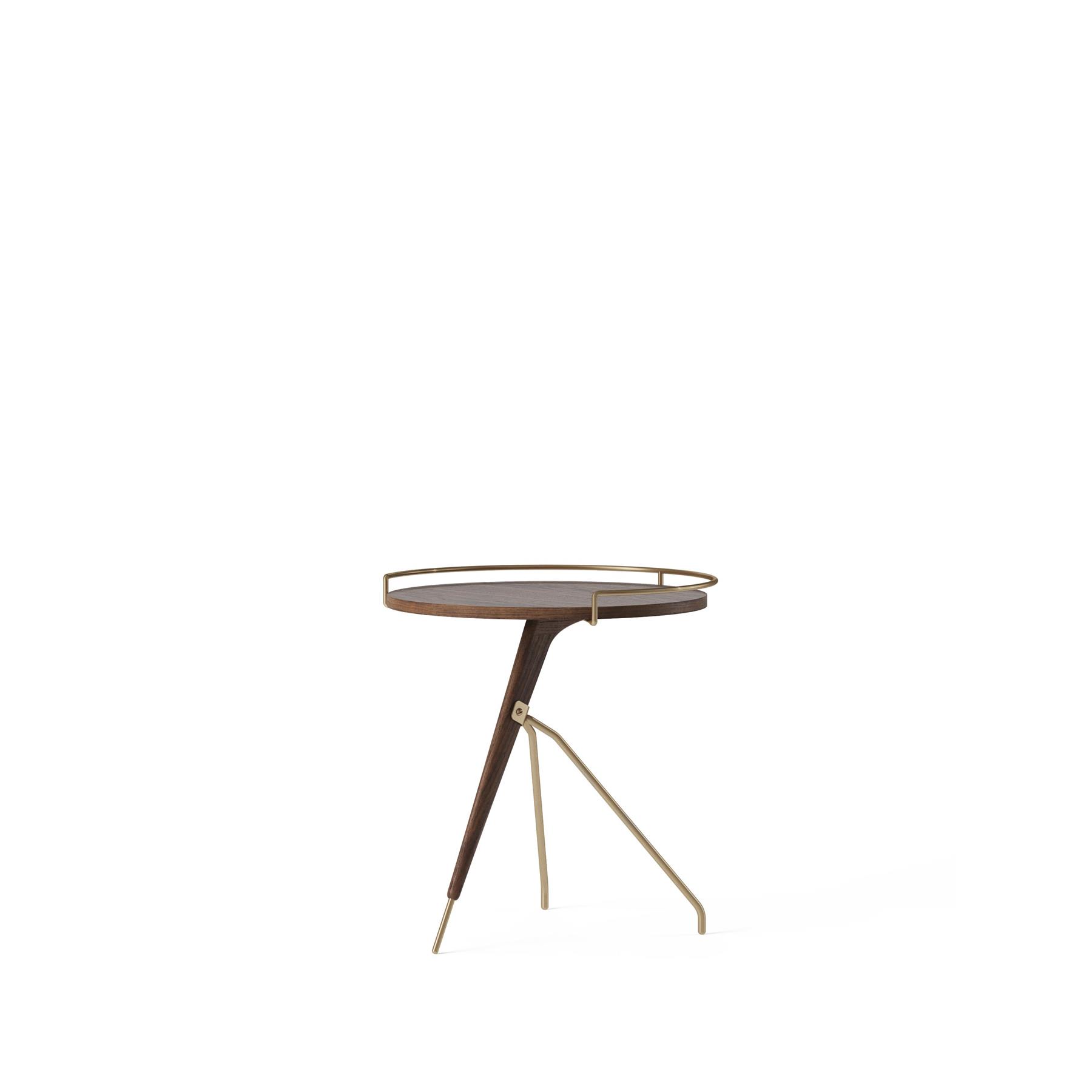 Audo Copenhagen Umanoff bijzettafel Ø45 walnoot|messing