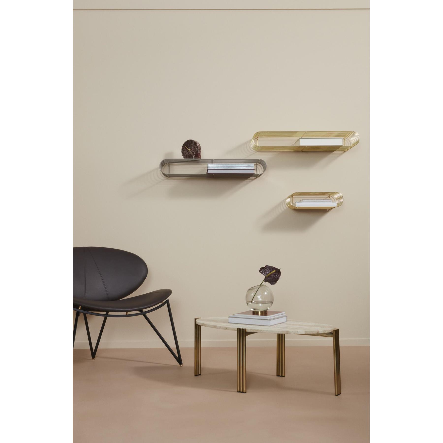 AYTM Tribus ovaal salontafel zwart|travertine