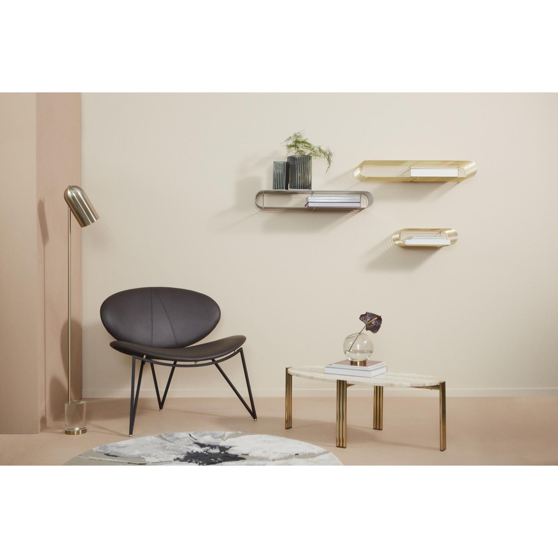 AYTM Tribus ovaal salontafel zwart|travertine