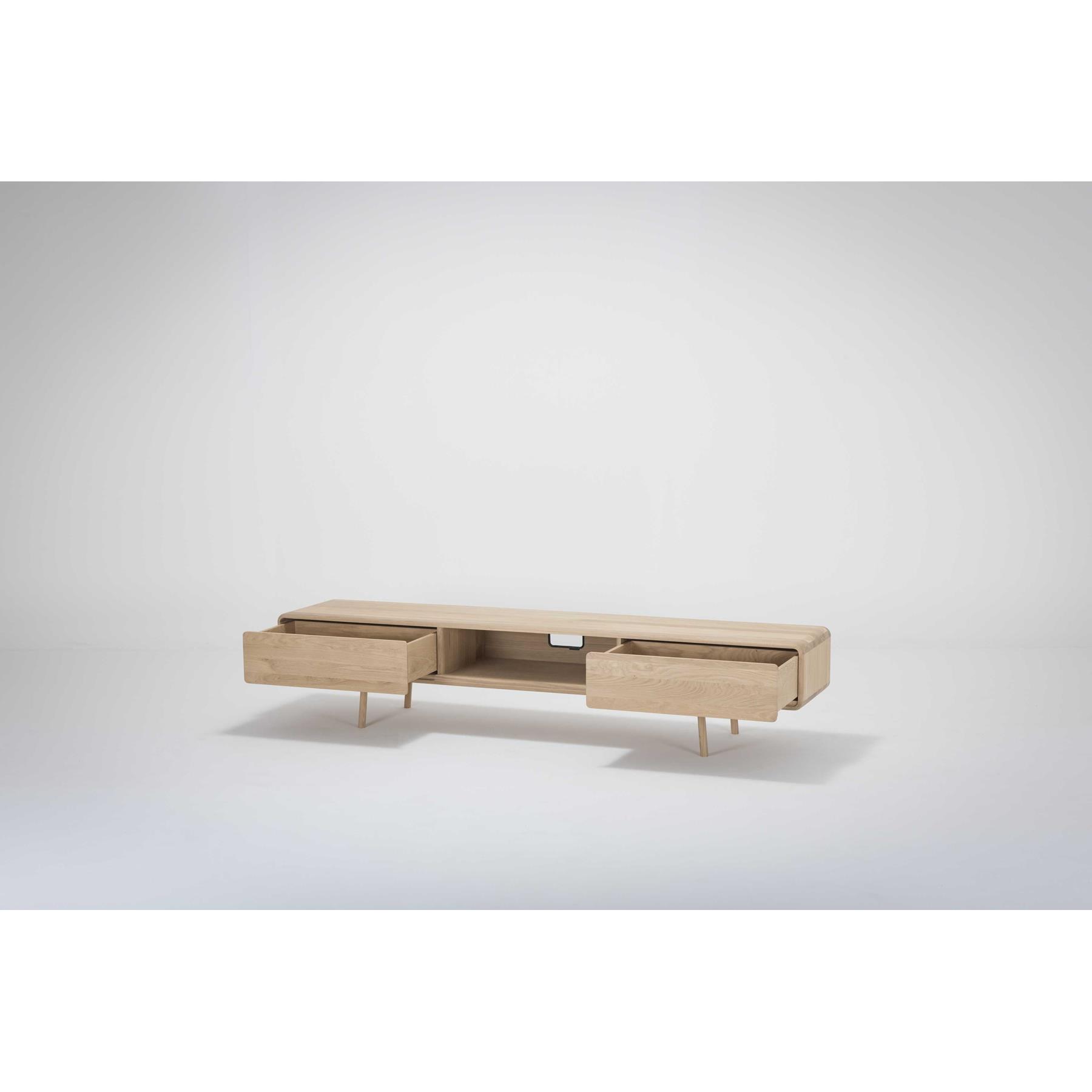 Gazzda Fawn lowboard tv-meubel 2 lades 220x45 naturel