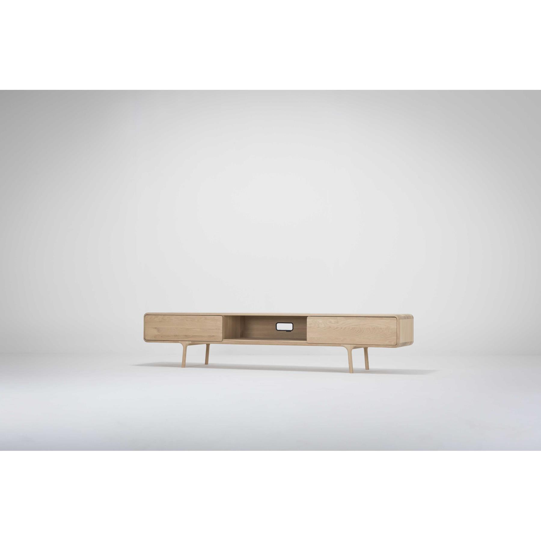 Gazzda Fawn lowboard tv-meubel 2 lades 220x45 naturel