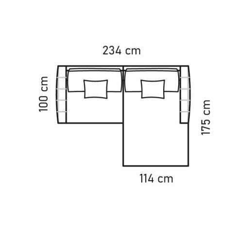 Nuuck Bente Chaise longue rechts simply beige