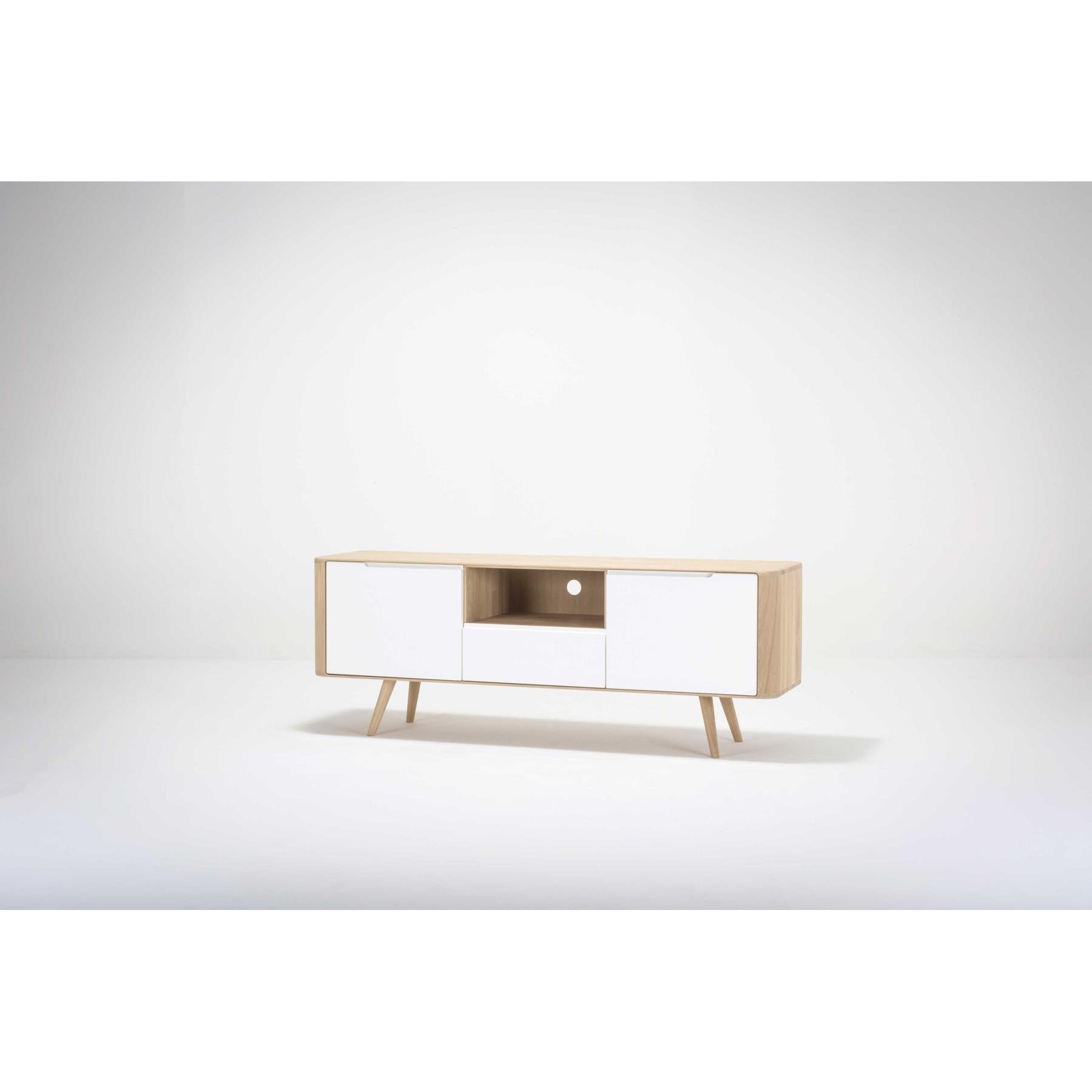 Gazzda Ena dressoir tv-meubel twee 160x42 whitewash