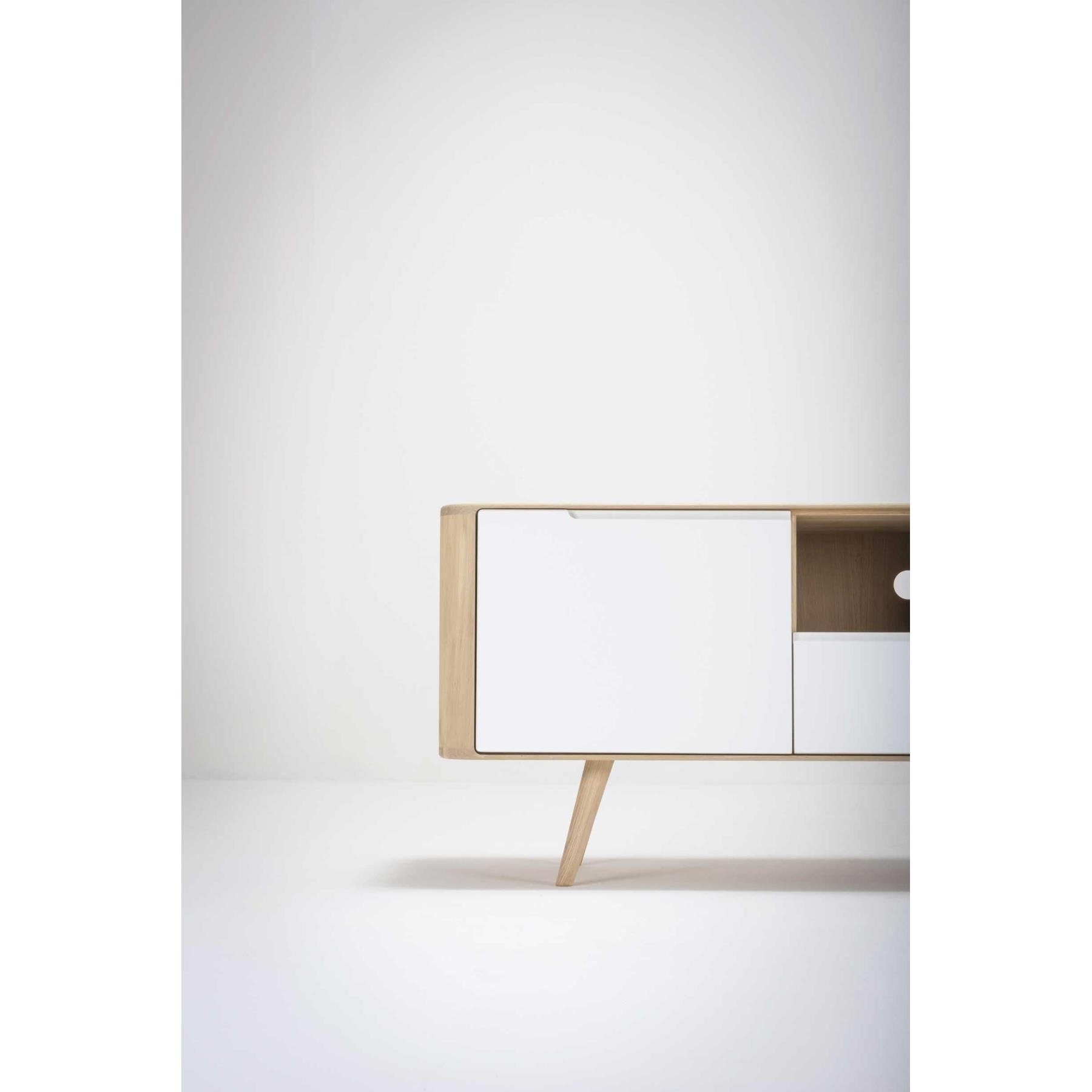 Gazzda Ena dressoir tv-meubel twee 160x42 whitewash