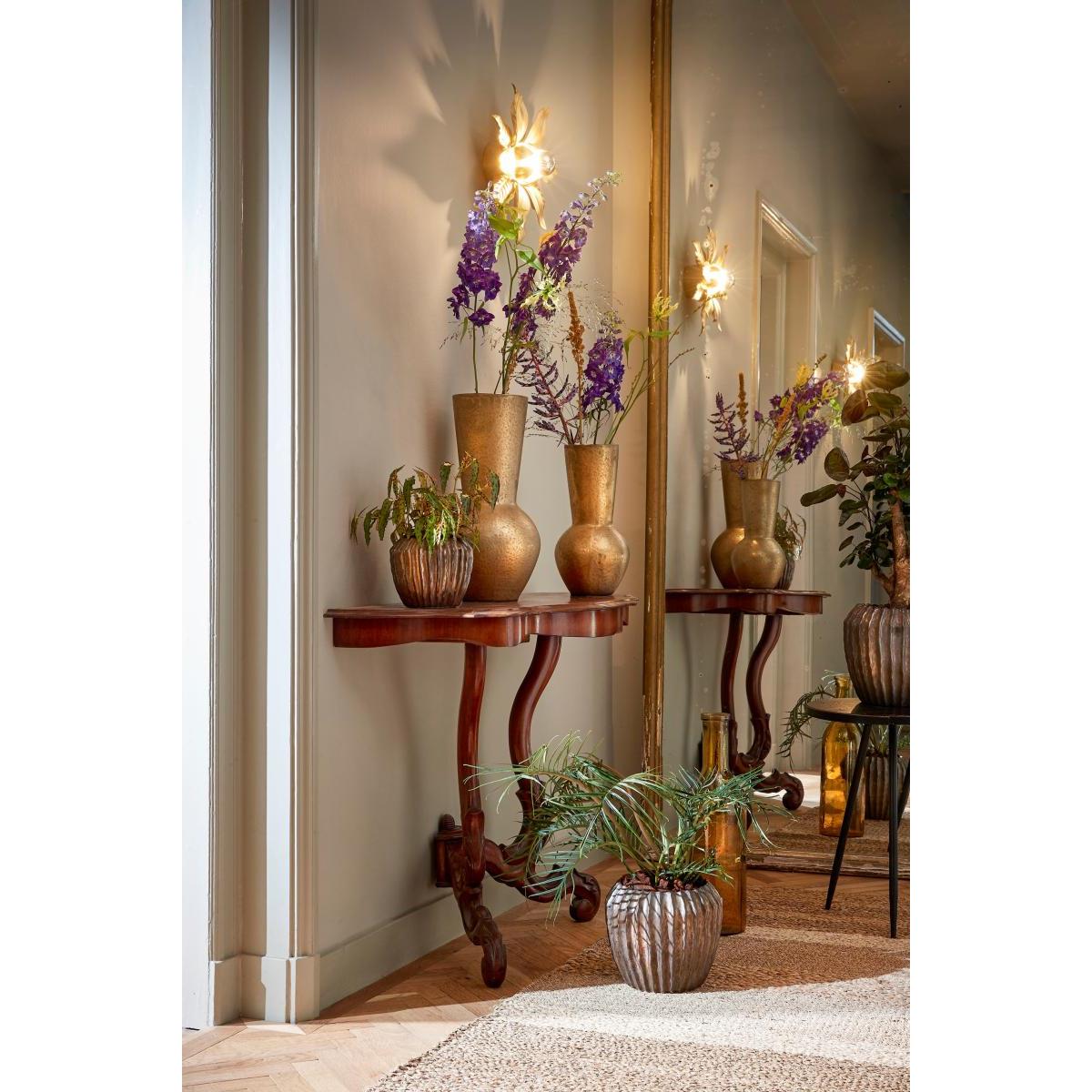 Mica Decorations Lora Vaas - 18x18x35 cm - Keramiek - Goud
