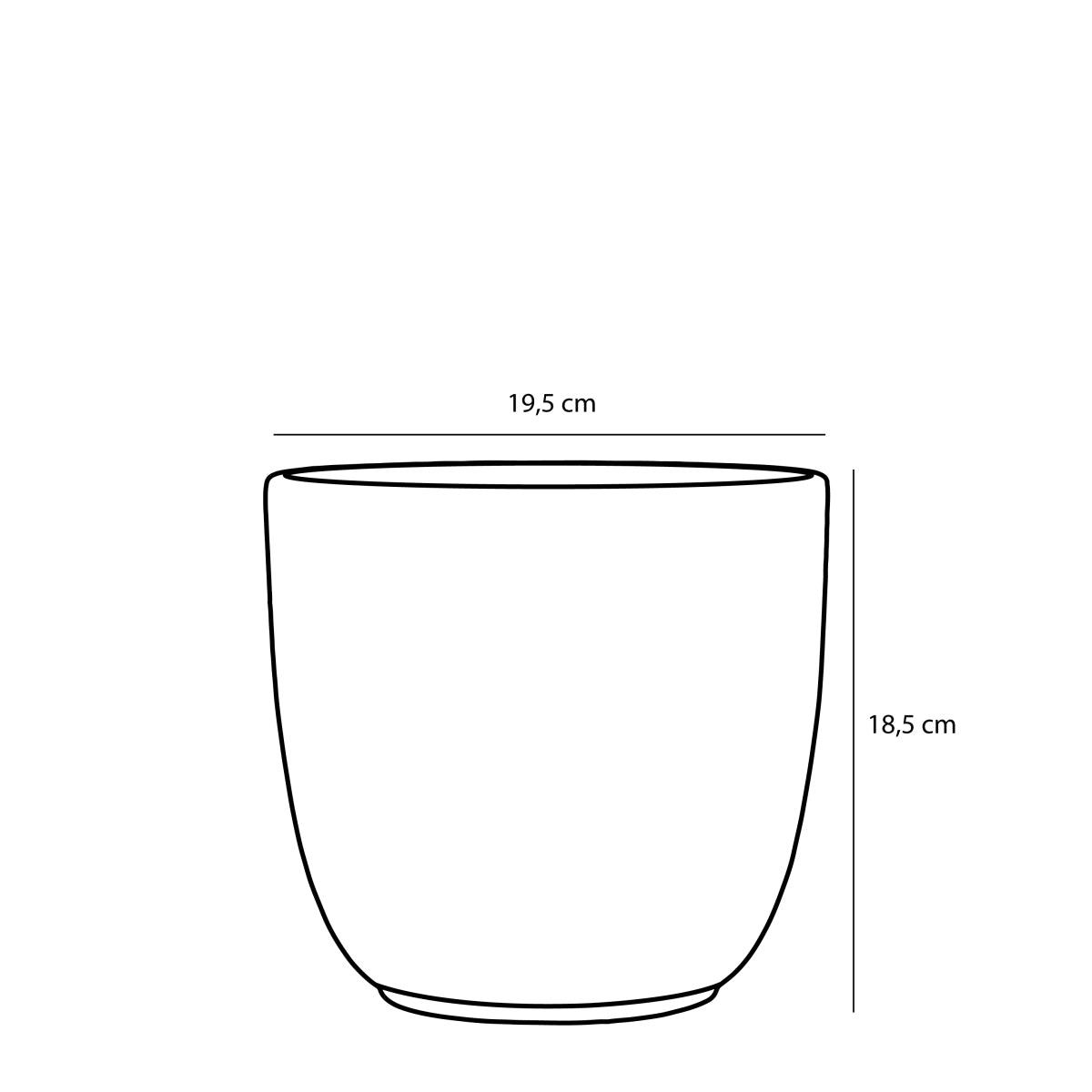 Mica Decorations - Tusca pot rond wit mat h18,5xd19,5 cm