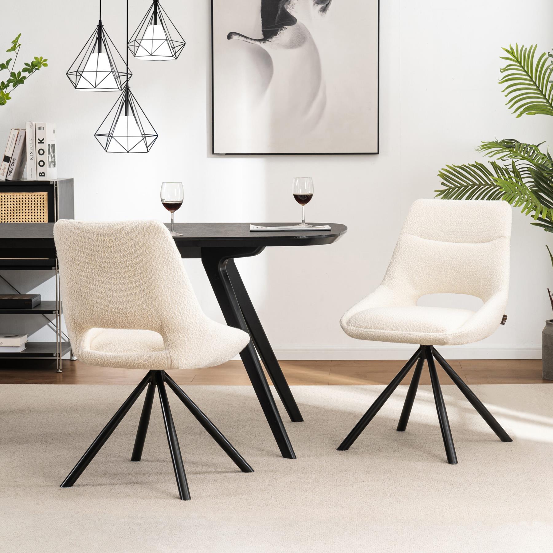 Furnihaus Eetkamerstoel Tosca Creme Boucle