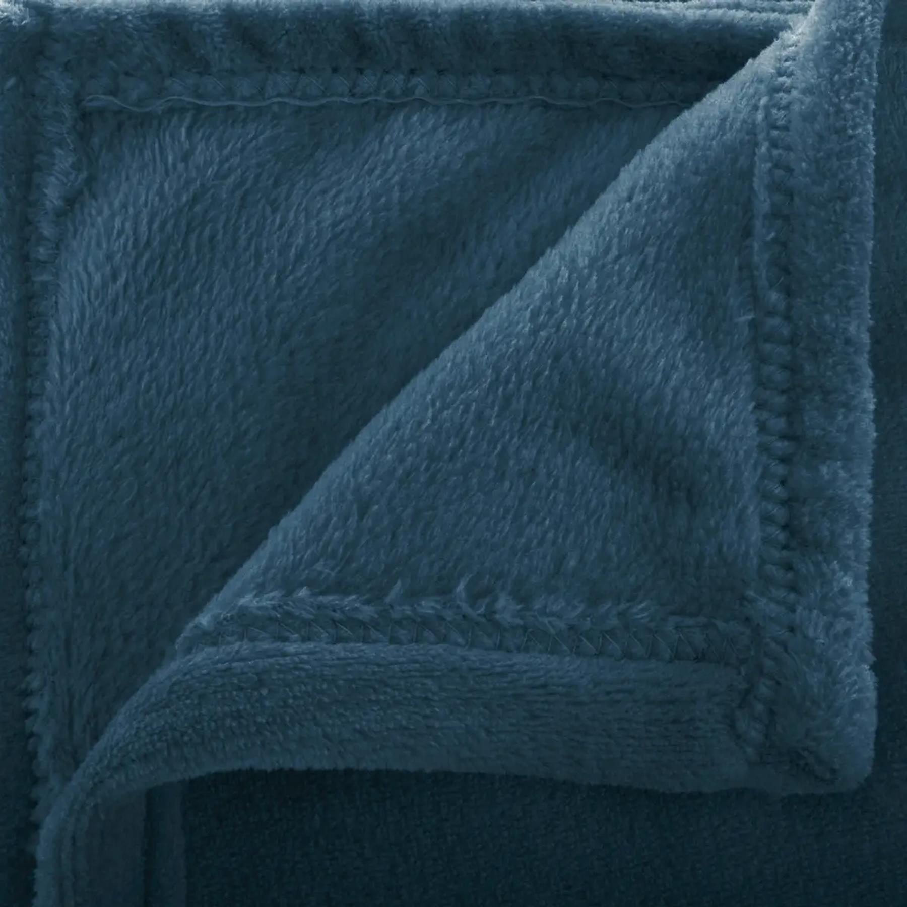 Atmosphera Plaid - donkerblauw - polyester - 180 x 230 cm