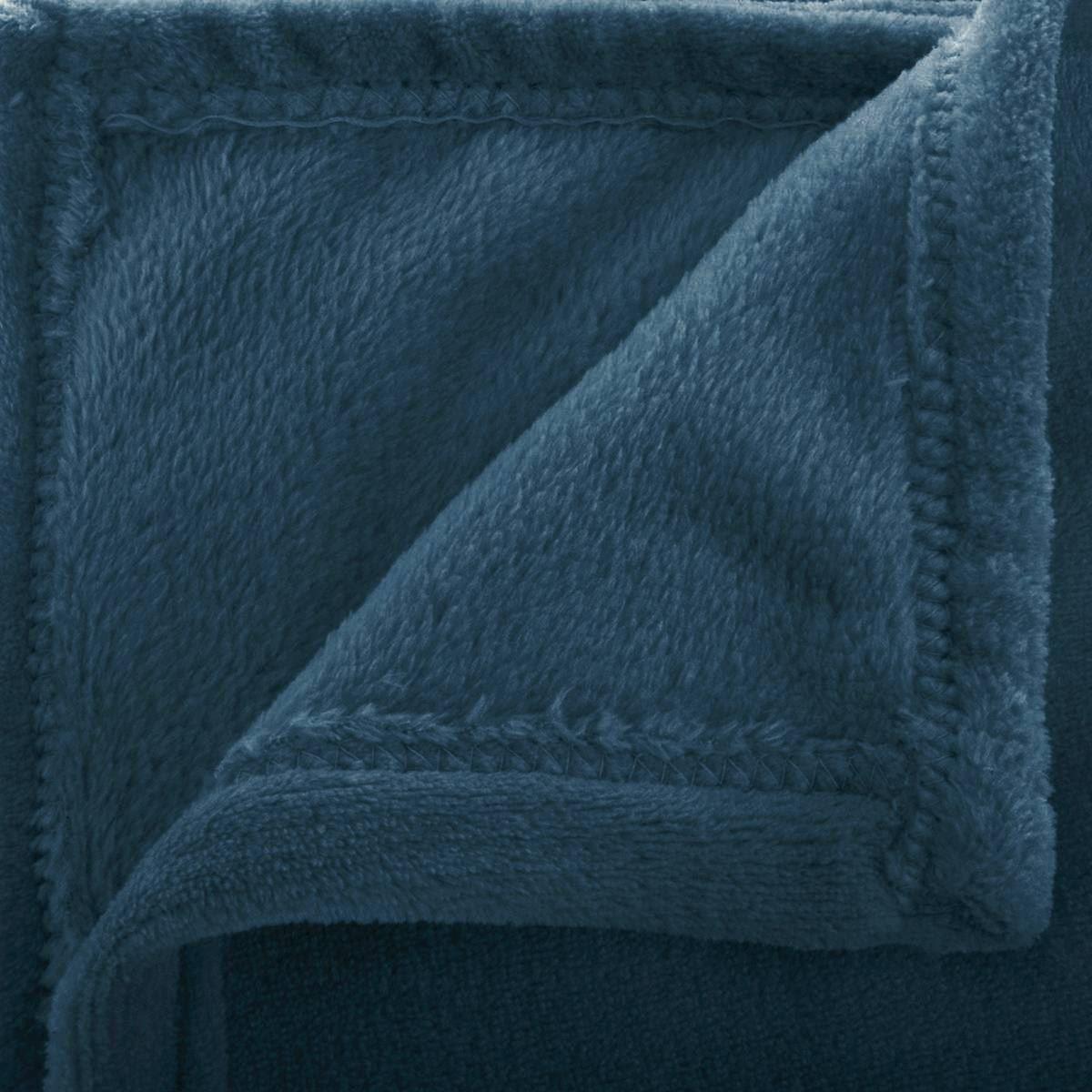 Atmosphera Plaid - donkerblauw - polyester - 180 x 230 cm