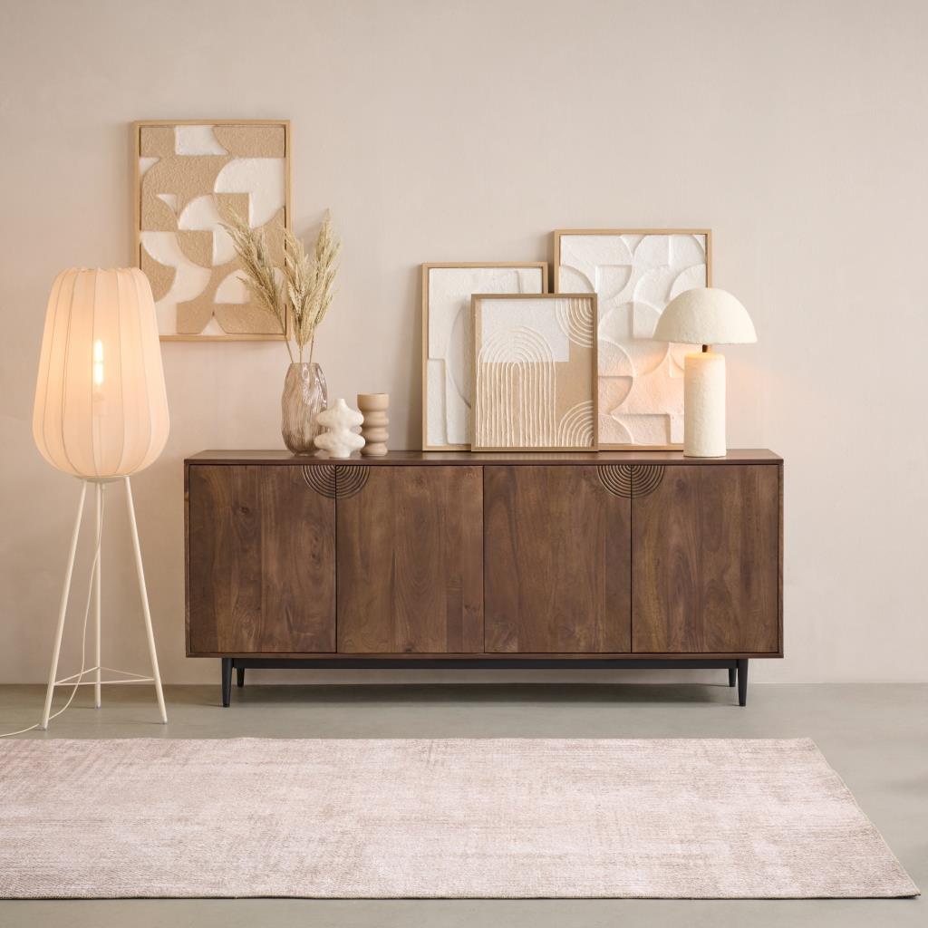 HD Collection Wanddeco D Abstract - Hout - Naturel|Wit - Papier