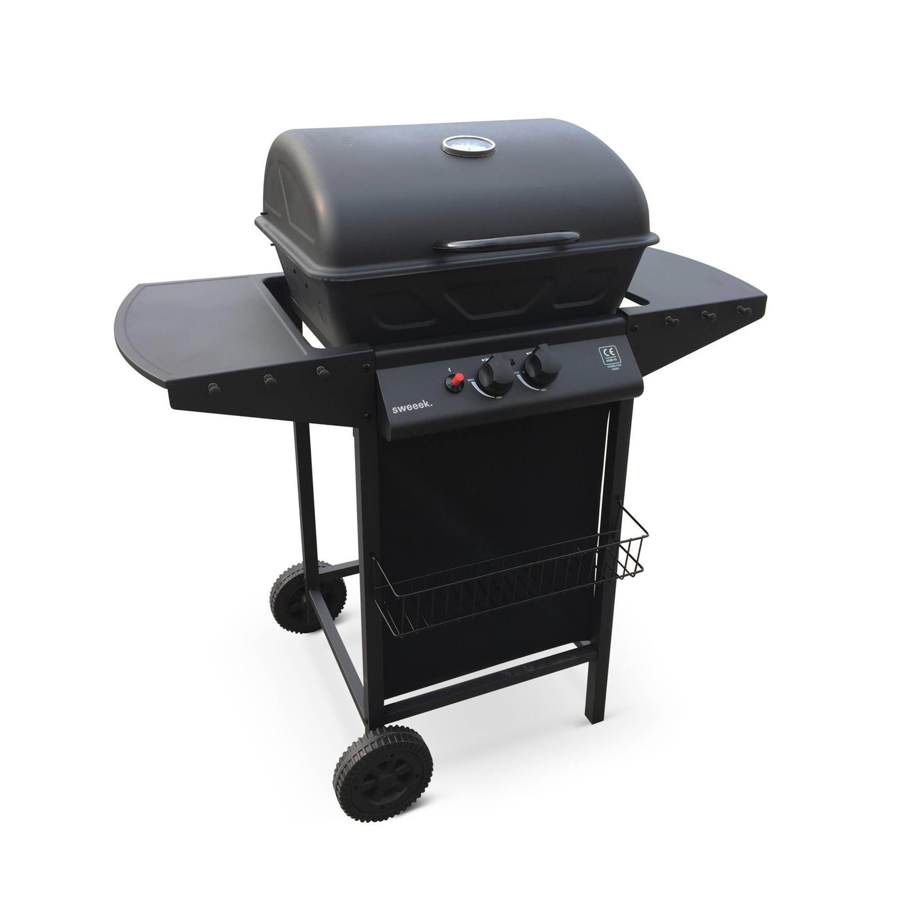 sweeek - Gasbarbecue, 2 branders met grilloppervlak 48,5x37,5cm
