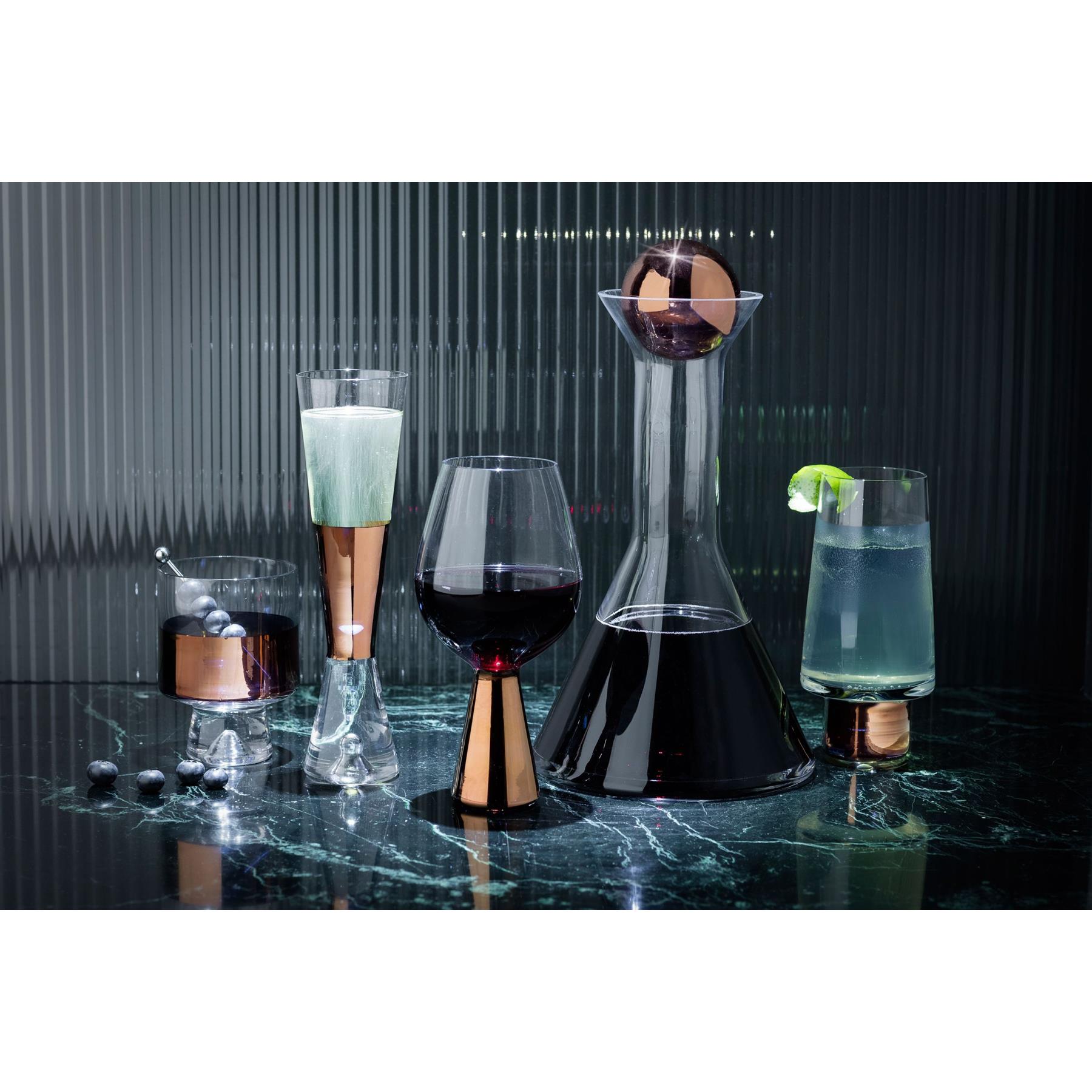 Tom Dixon Tank Wine glas set van 2 zwart