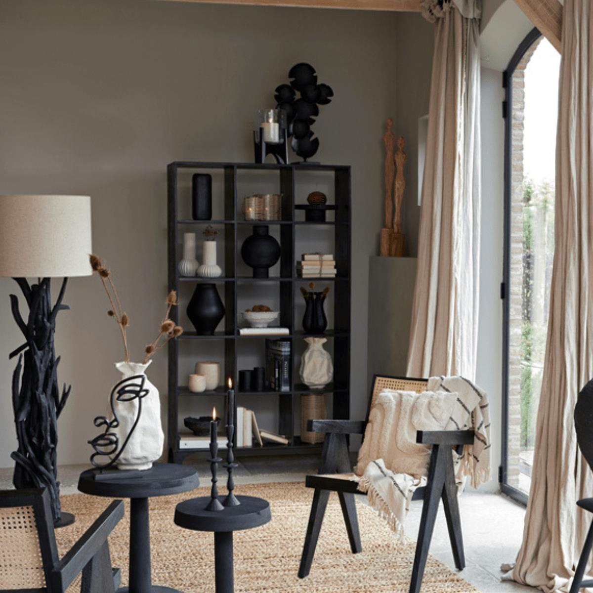 Light & Living Light&living Kast open 106x35x190 cm RAYNA hout zwart