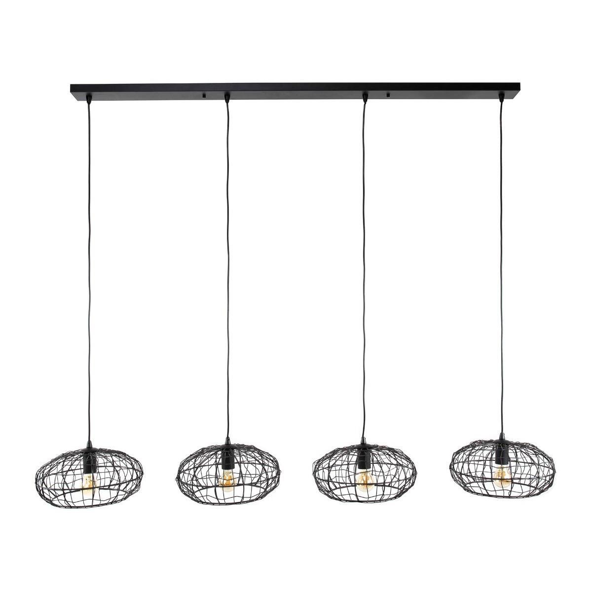 Fraaai - Kauna hanglamp 4L metaal zwart|bruin
