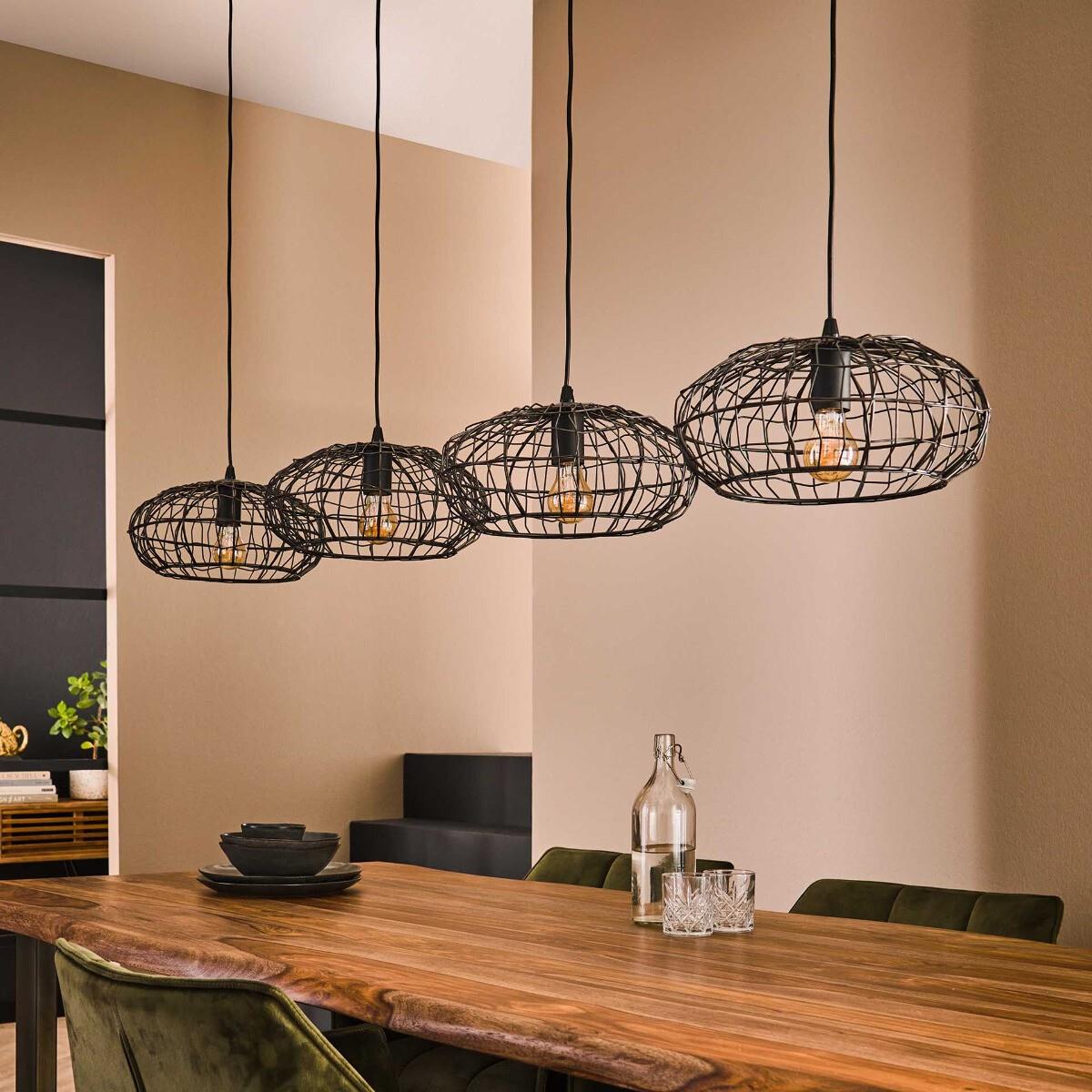 Fraaai - Kauna hanglamp 4L metaal zwart|bruin