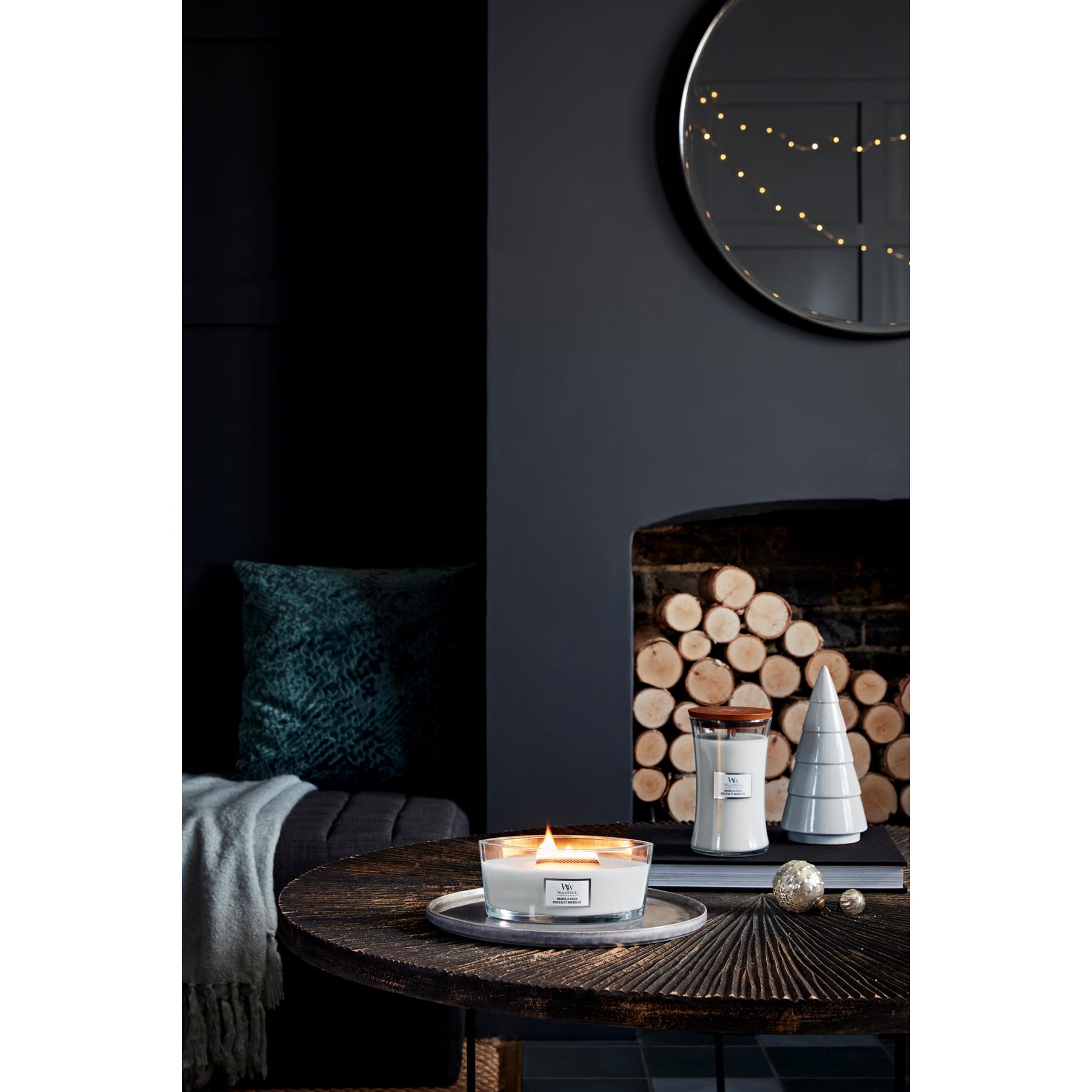 WoodWick Geurkaars Large Magnolia Birch - 18 cm | ø 10 cm