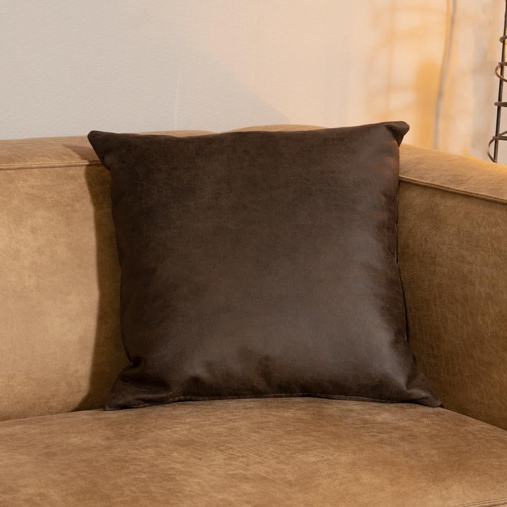 Bronx71 Sierkussen Kyla eco-leer bruin 45 x 45 cm