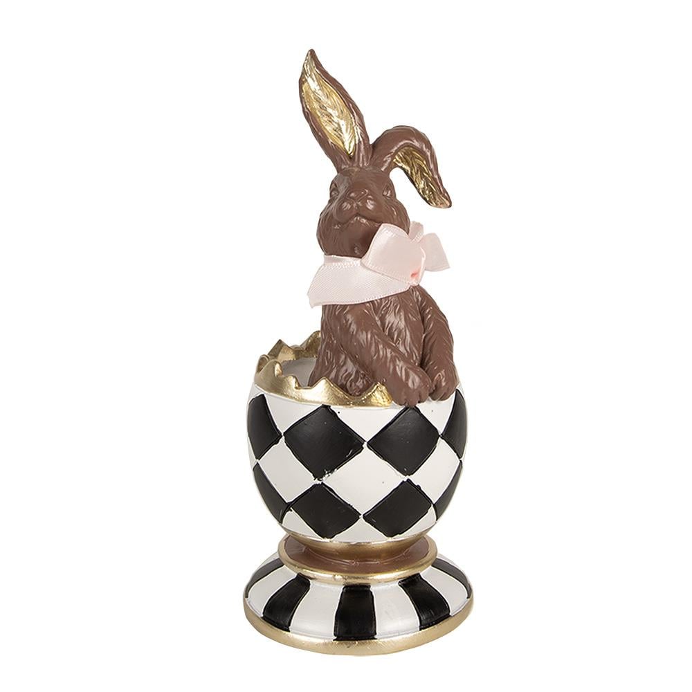 Clayre & Eef Decoratie Beeld Konijn 19 cm Bruin Polyresin