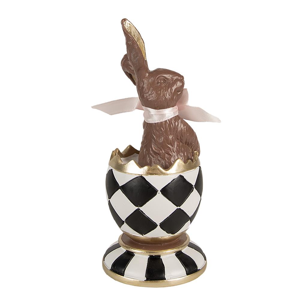 Clayre & Eef Decoratie Beeld Konijn 19 cm Bruin Polyresin
