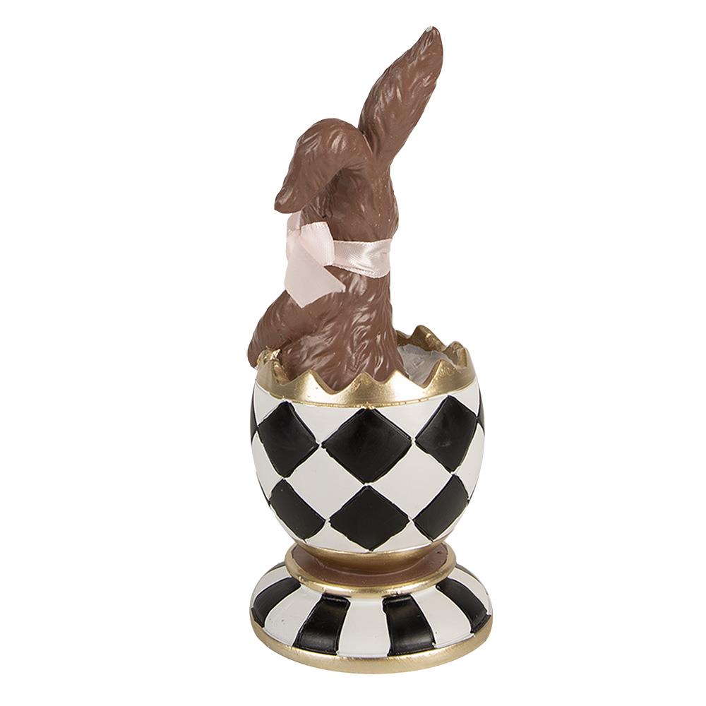 Clayre & Eef Decoratie Beeld Konijn 19 cm Bruin Polyresin