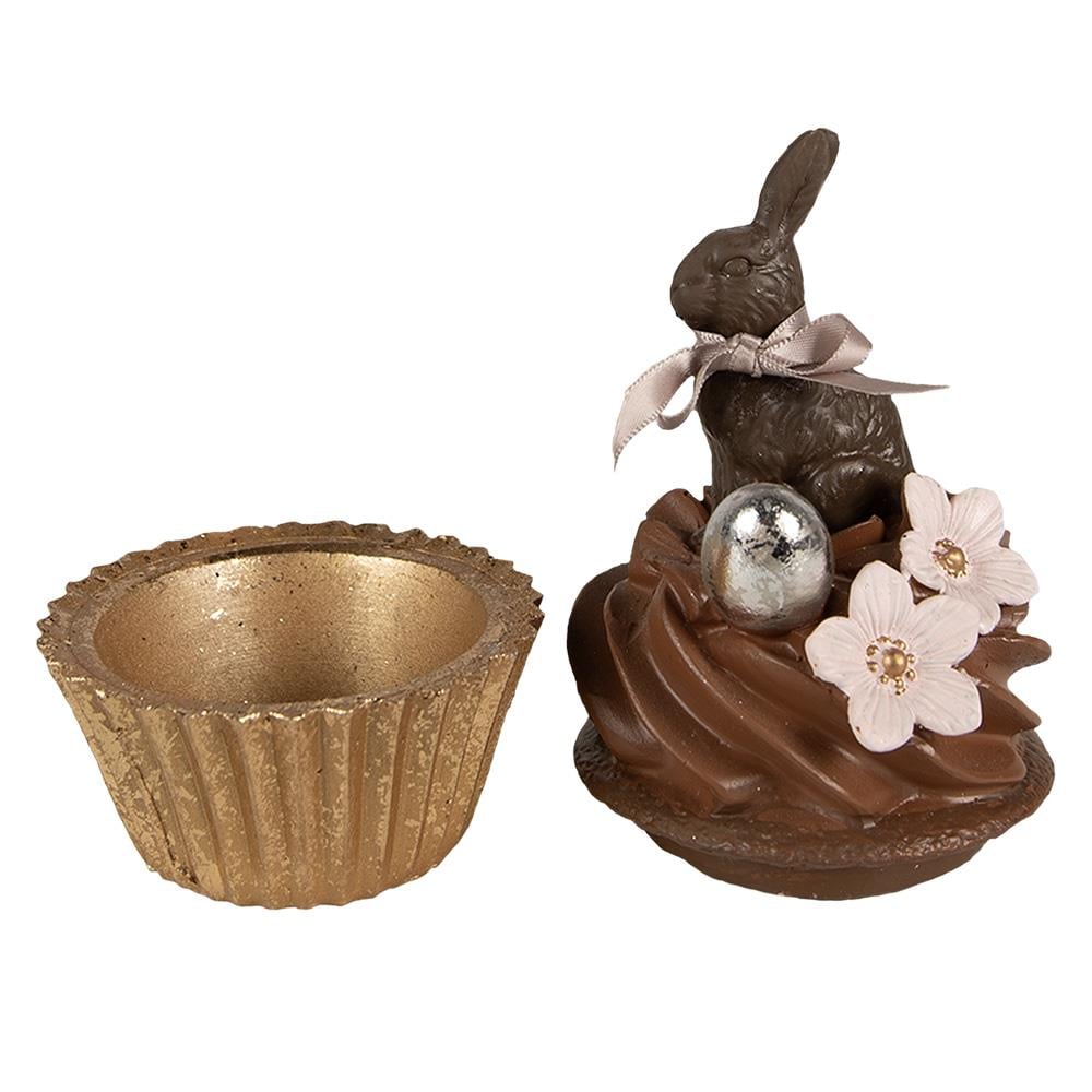 Clayre & Eef Beeld Konijn 16 cm Bruin Polyresin