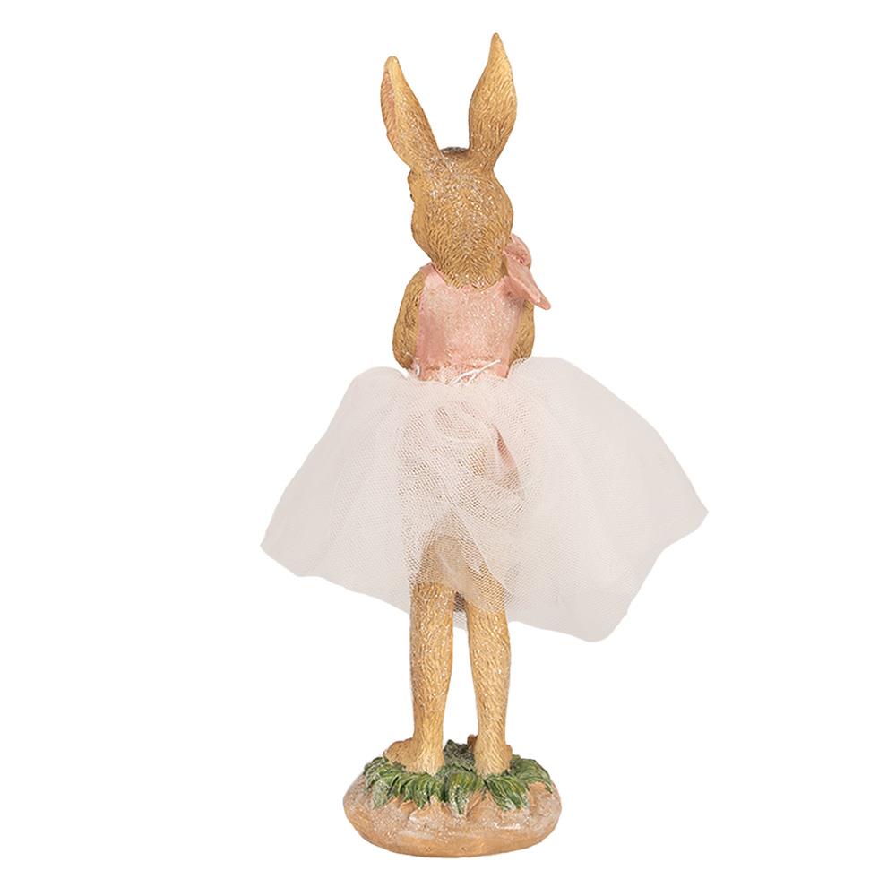 Clayre & Eef Beeld Konijn 21 cm Bruin Polyresin Paasdecoratie