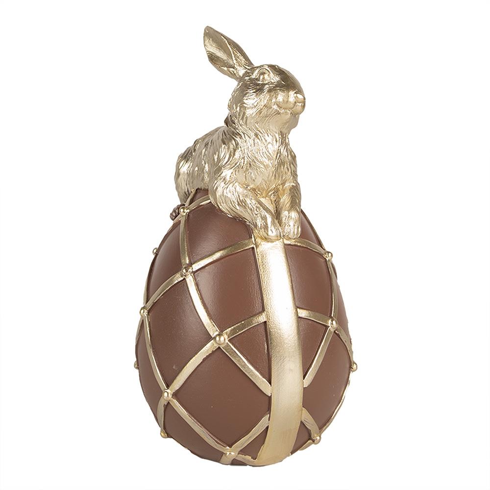 Clayre & Eef Decoratie Beeld Konijn 20 cm Bruin Polyresin