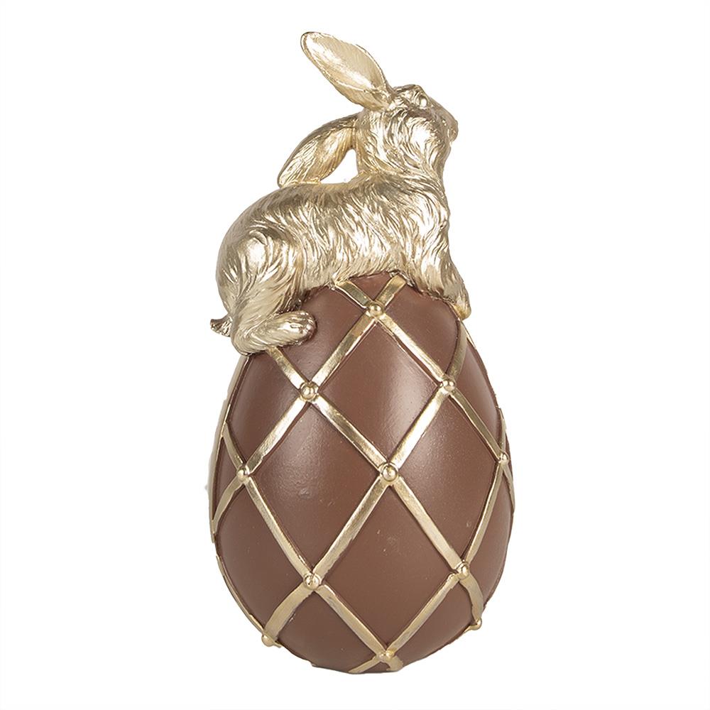 Clayre & Eef Decoratie Beeld Konijn 20 cm Bruin Polyresin