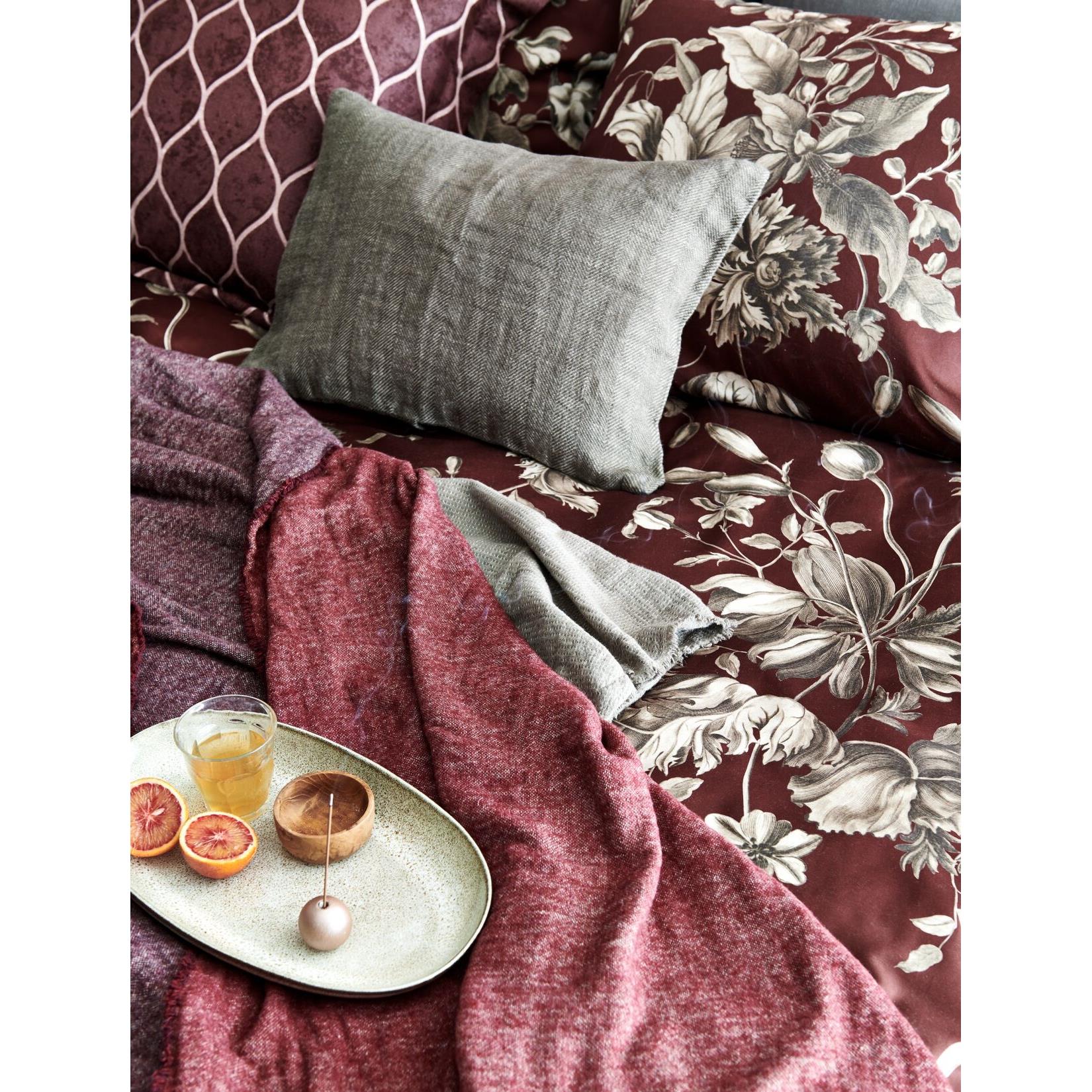 Dekbedovertrek Bloom Art Cabernet | Beige | Bruin | Rood | Paars