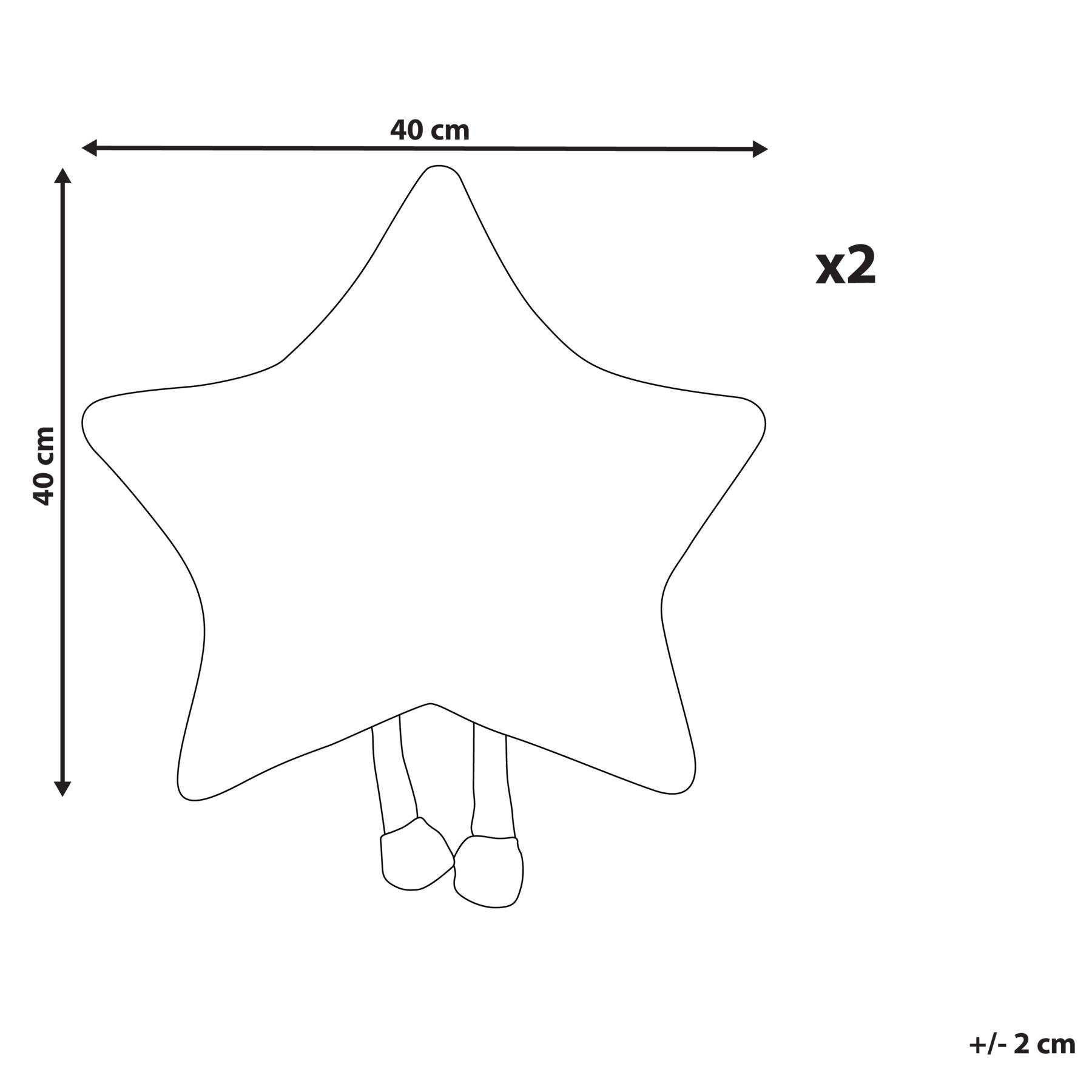 Beliani - STARFRUIT - Sierkussen set van 2 - Wit - Polyester
