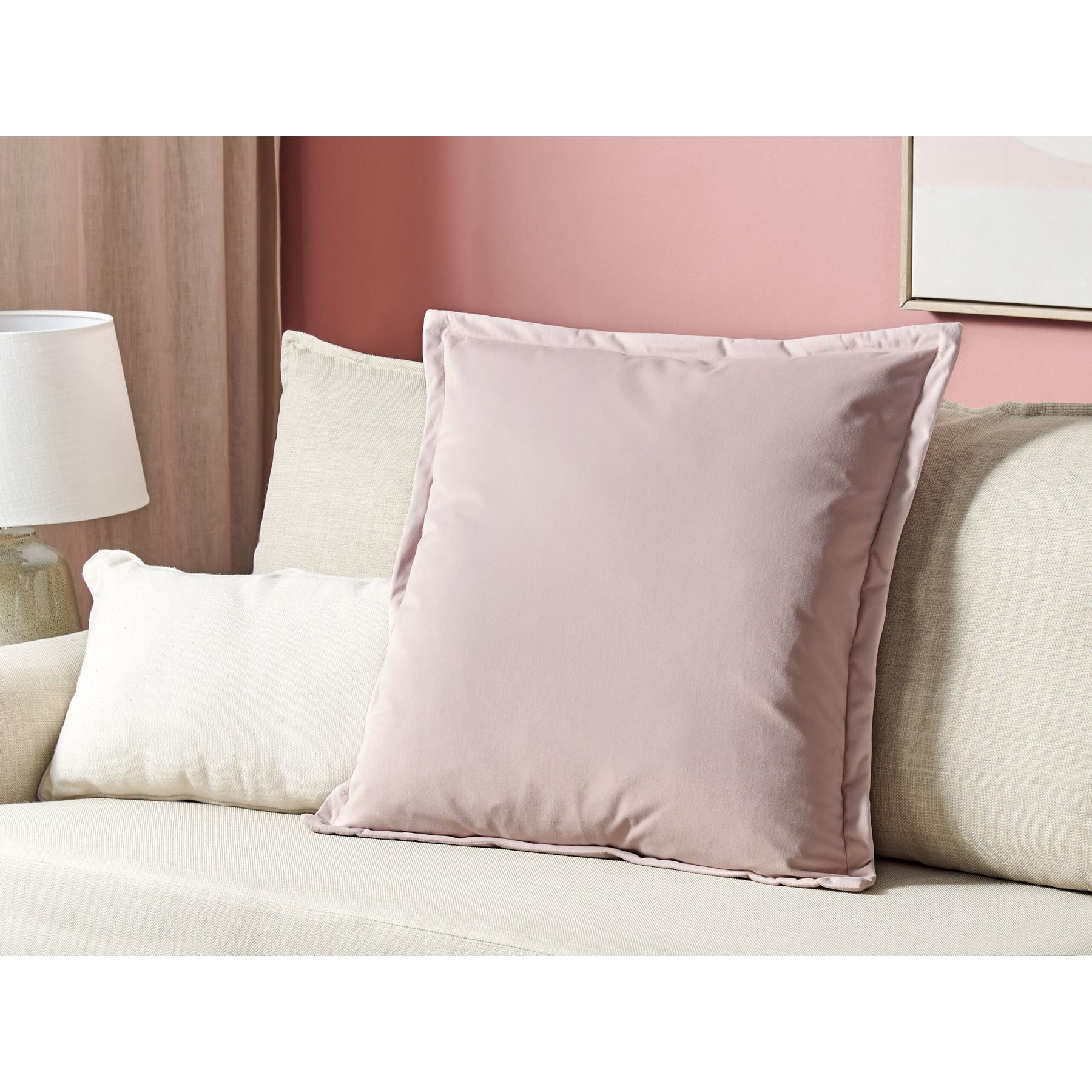 Beliani - EUSTOMA - Sierkussen - Roze - 60 x 60 cm - Fluweel