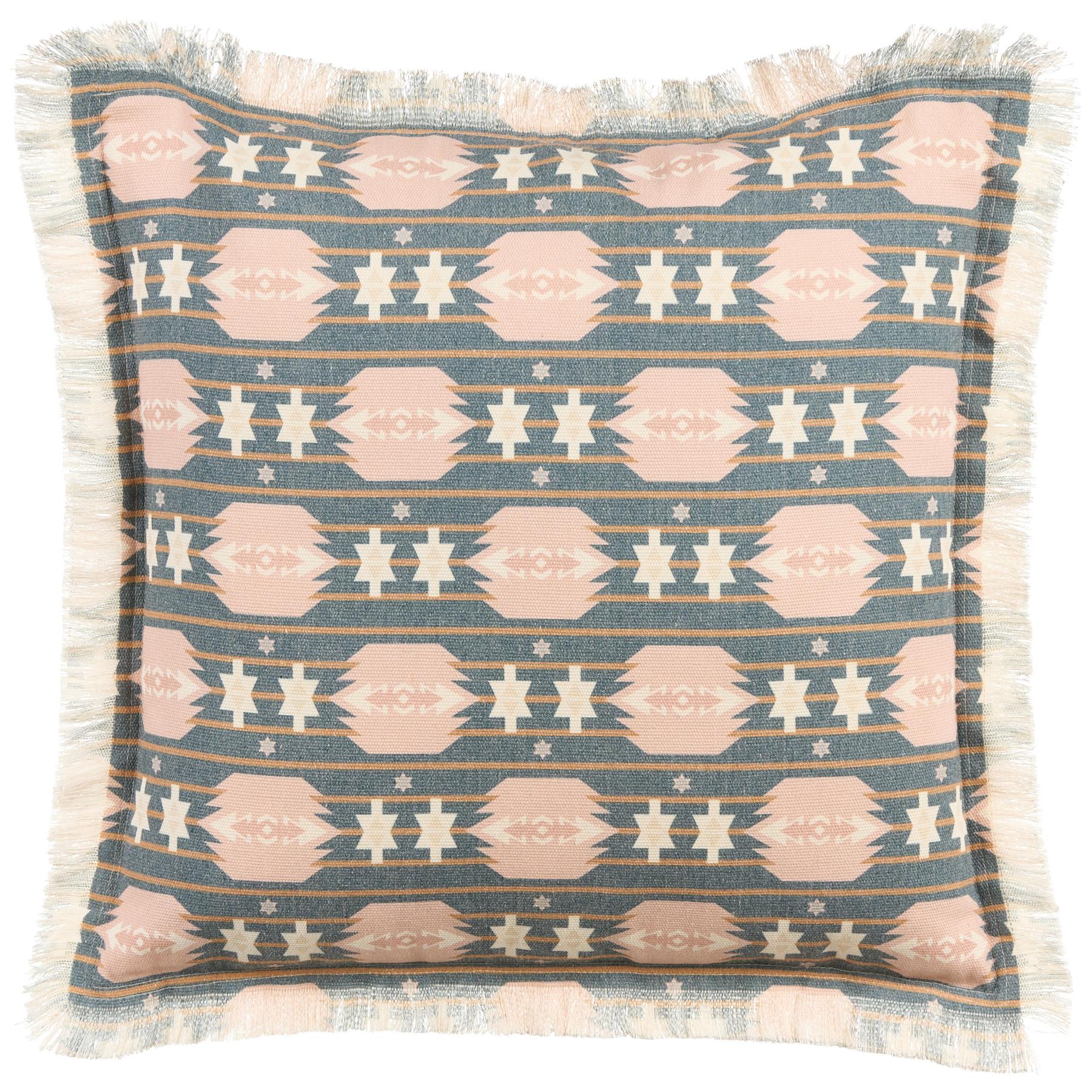 Beliani-DIANTHUS-Sierkussen set van 2-Grijs|Beige-60 x 60 cm-Polyester