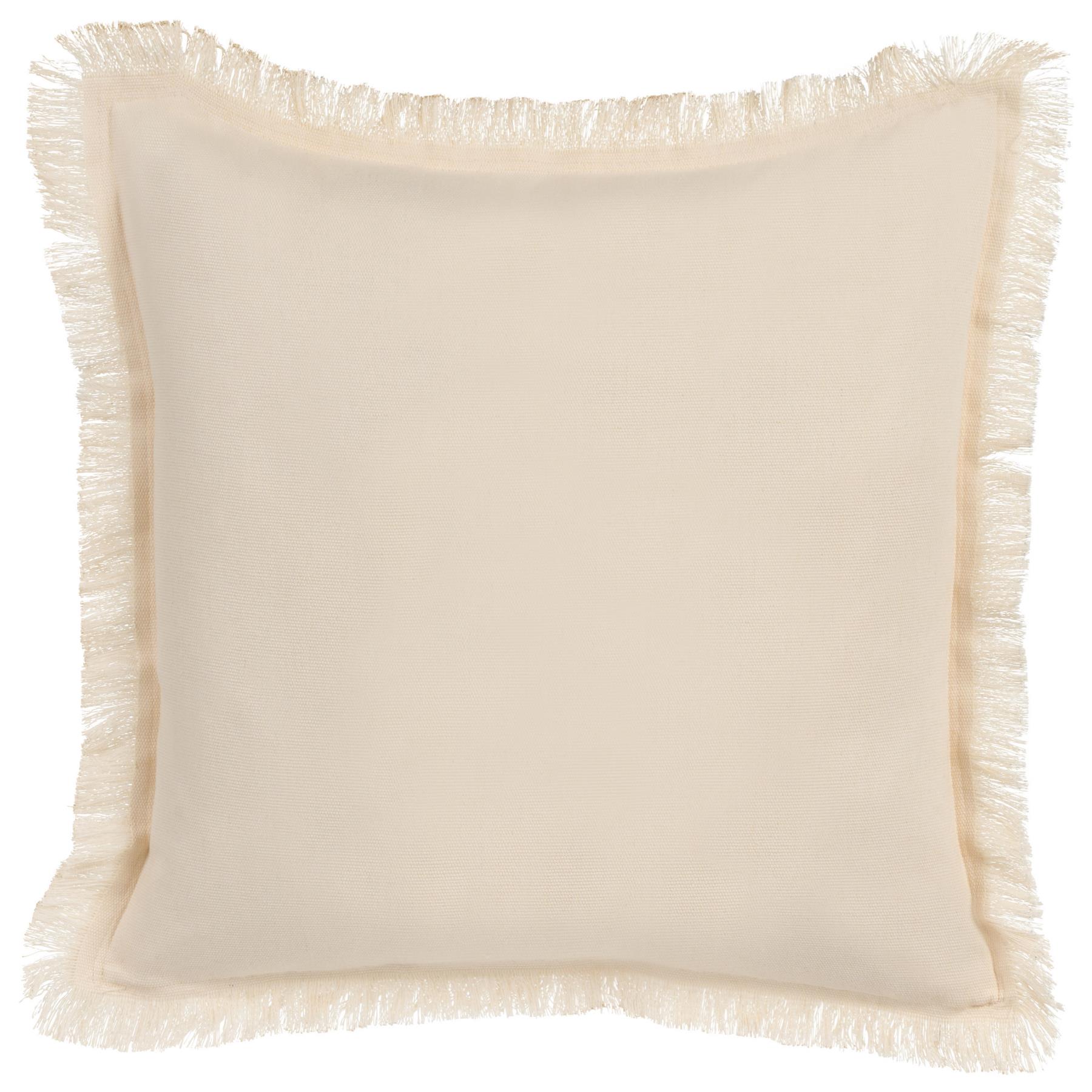 Beliani-DIANTHUS-Sierkussen set van 2-Grijs|Beige-60 x 60 cm-Polyester