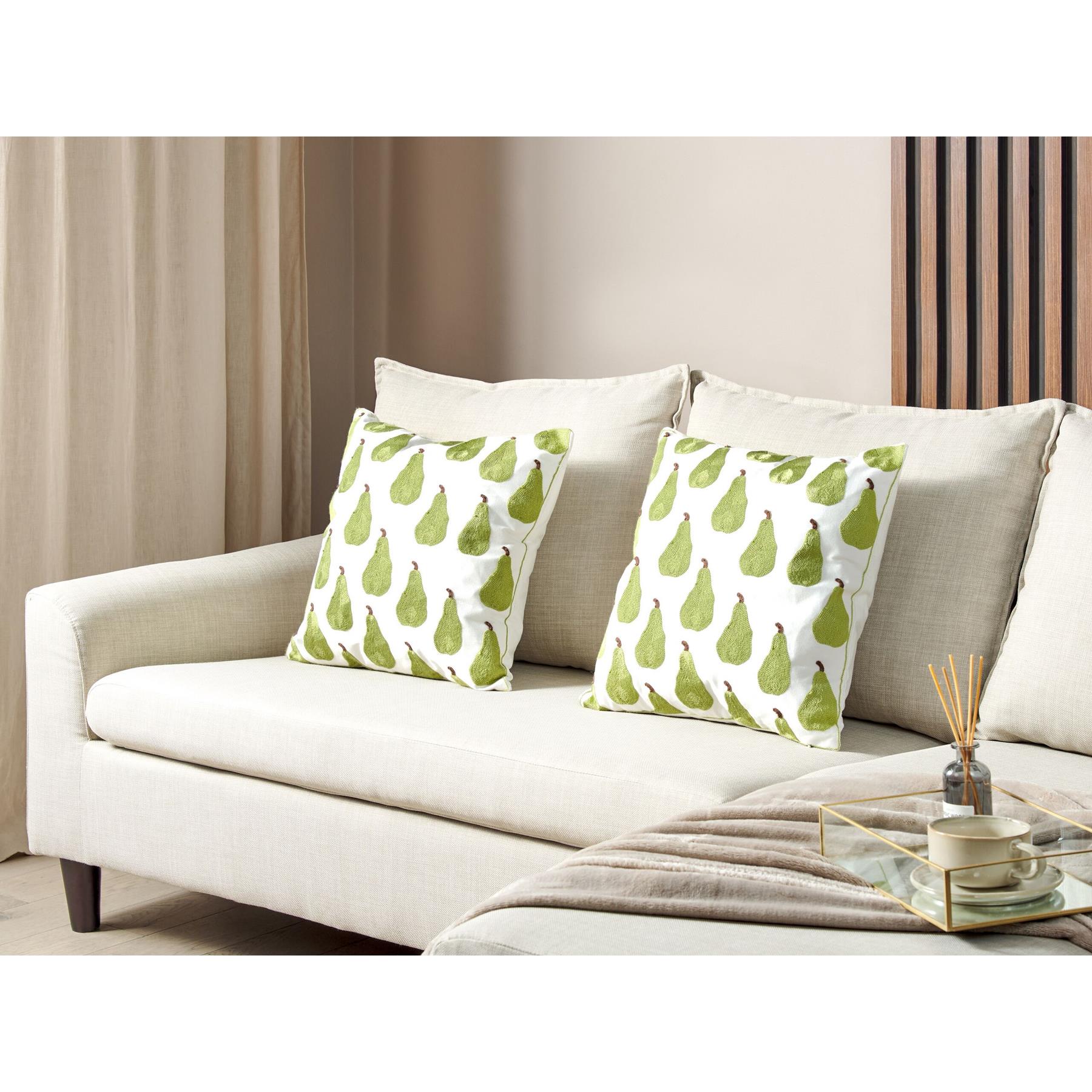 Beliani - TRACHELIUM - Sierkussen set van 2 - 45 x 45 cm - Polyester