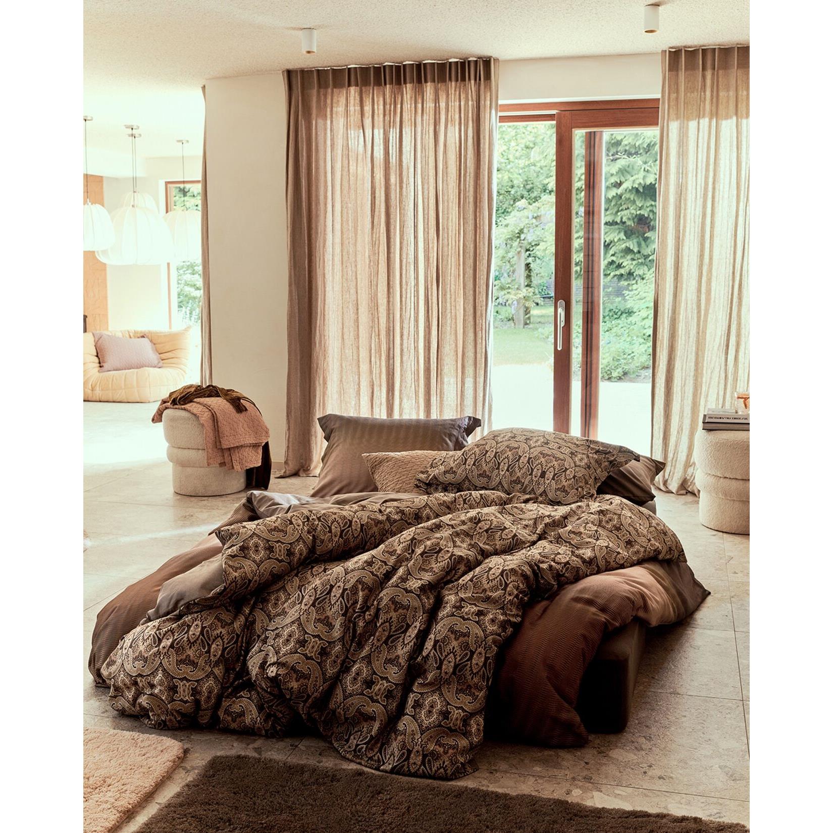 Dekbedovertrek Happy Space Multi | 240 cm x 240 cm | Beige | Bruin