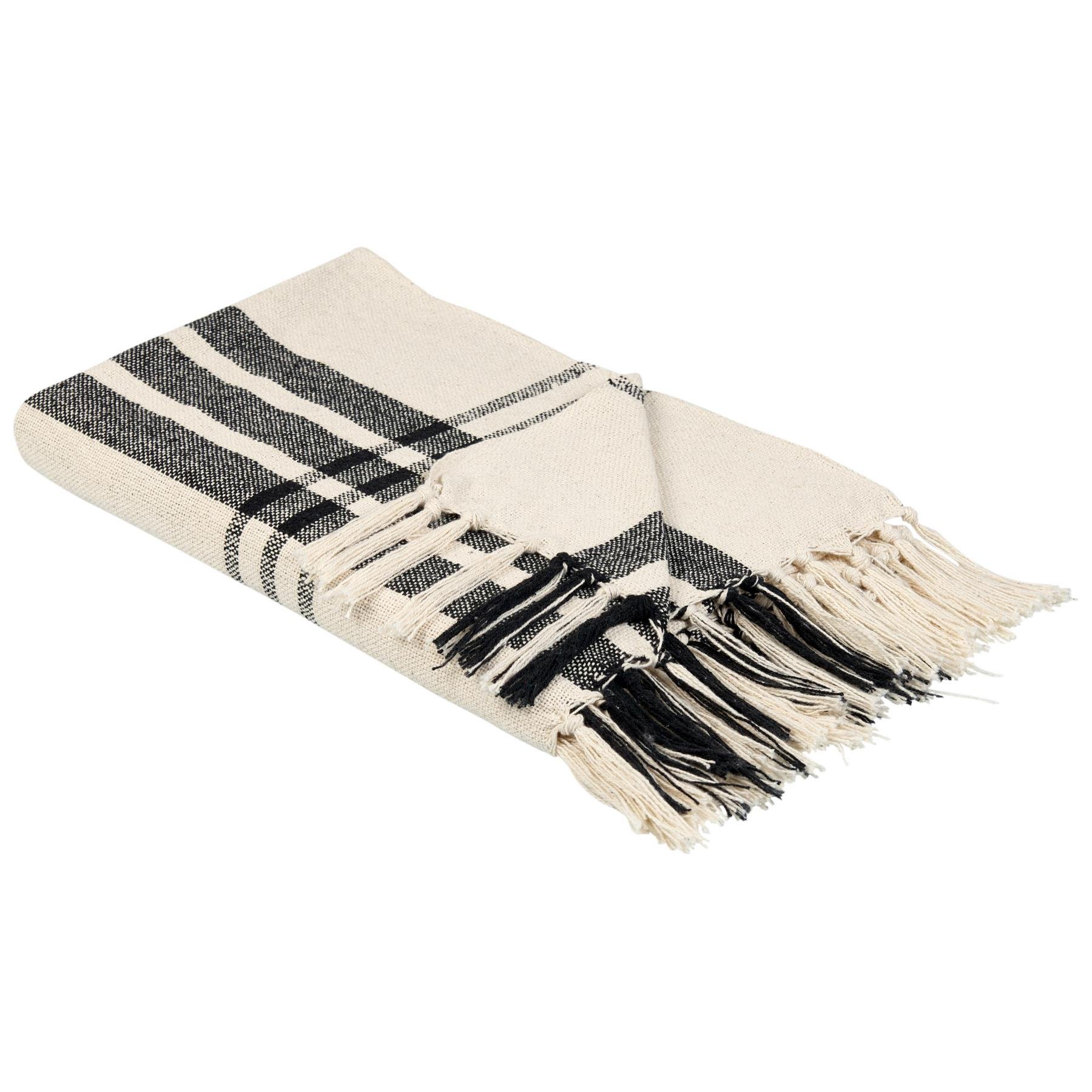Beliani - YUVALI - Plaid - Gebroken wit - Polyester