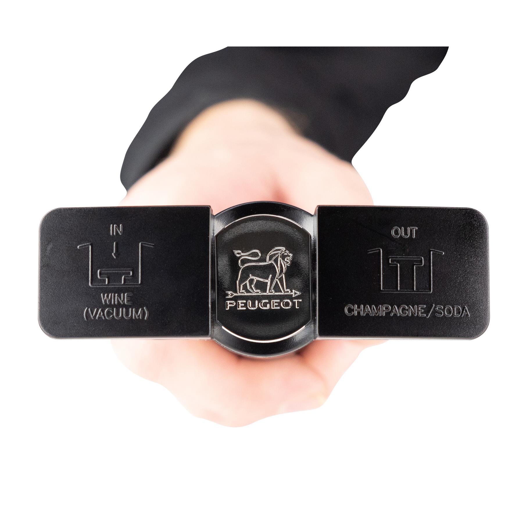 Peugeot Epivac duo vacuümpomp wijn - zwart - 2 doppen