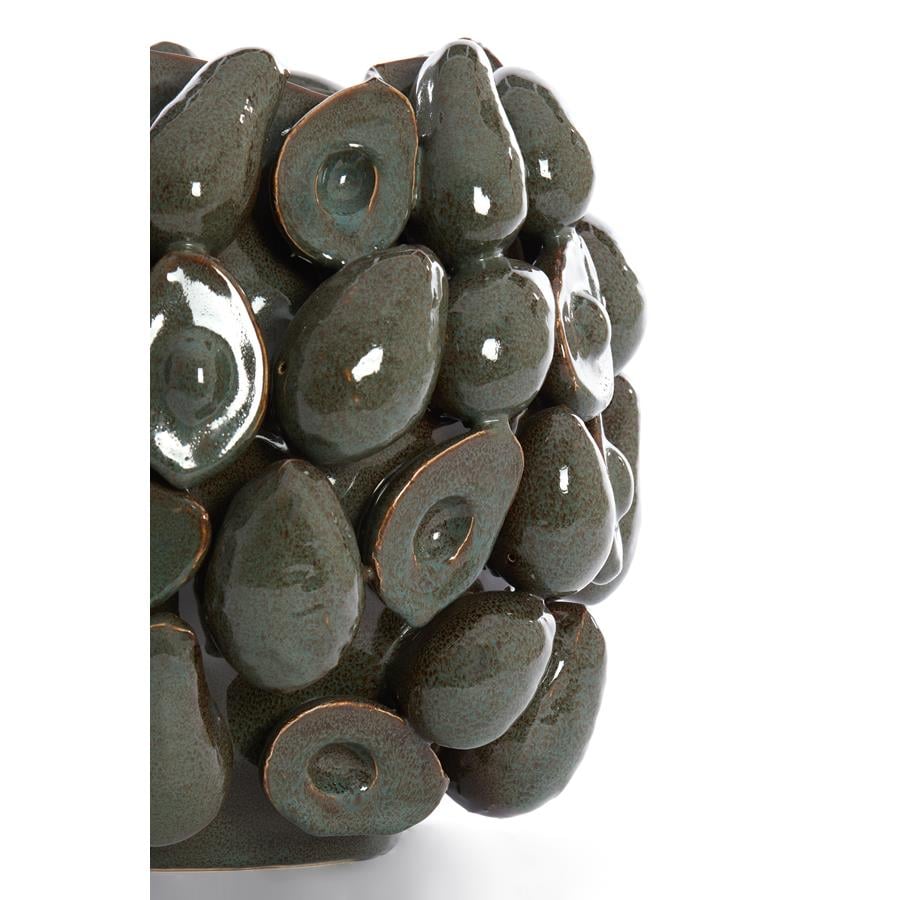 Light&living Vaas deco 36x35,5x31,5 cm AVOCADO keramiek bruin+groen