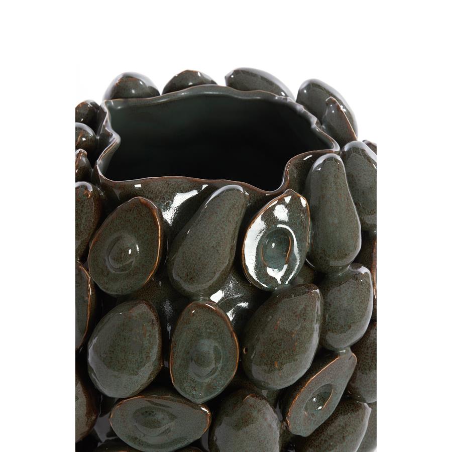 Light&living Vaas deco 36x35,5x31,5 cm AVOCADO keramiek bruin+groen