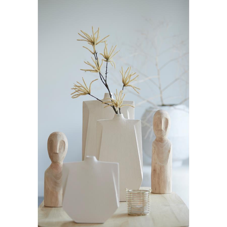 Light & Living Light&living Vaas deco 21x7,5x41 cm MAKAHA crème