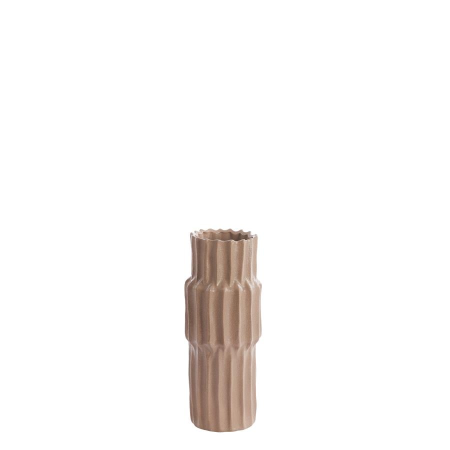 Light&living Vaas deco Ø14,5x36 cm LONGA keramiek grijs bruin