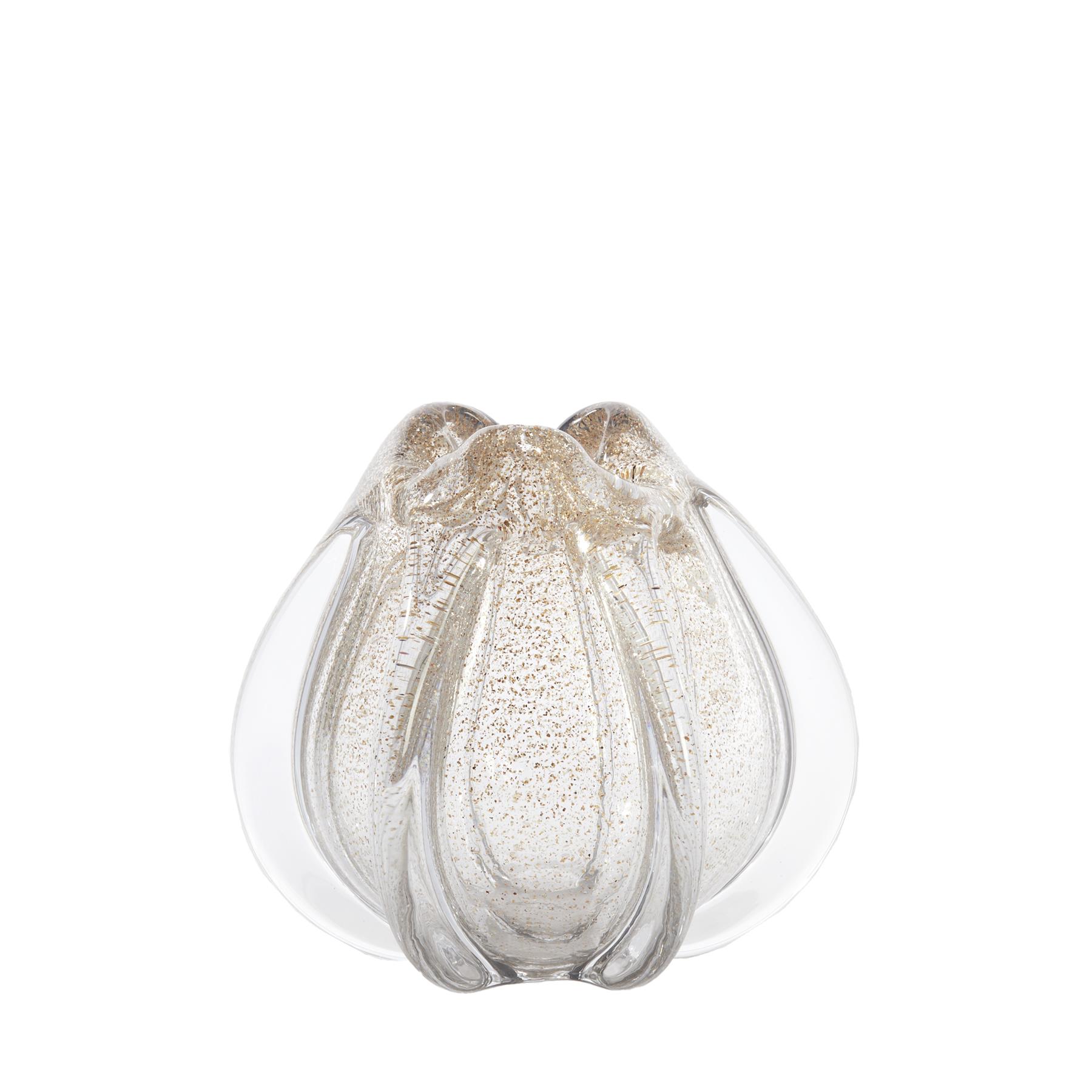 Light&living Vaas Ø24,5x22 cm MURELA glas transparant+glitter zand