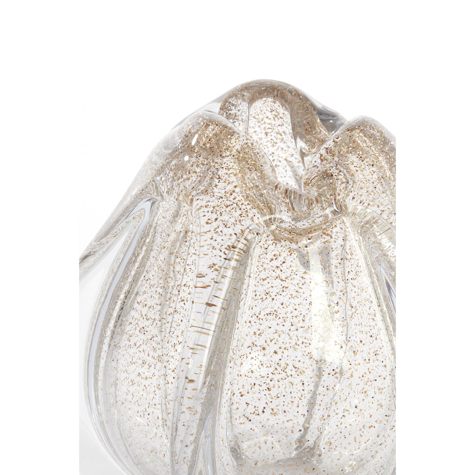Light&living Vaas Ø24,5x22 cm MURELA glas transparant+glitter zand