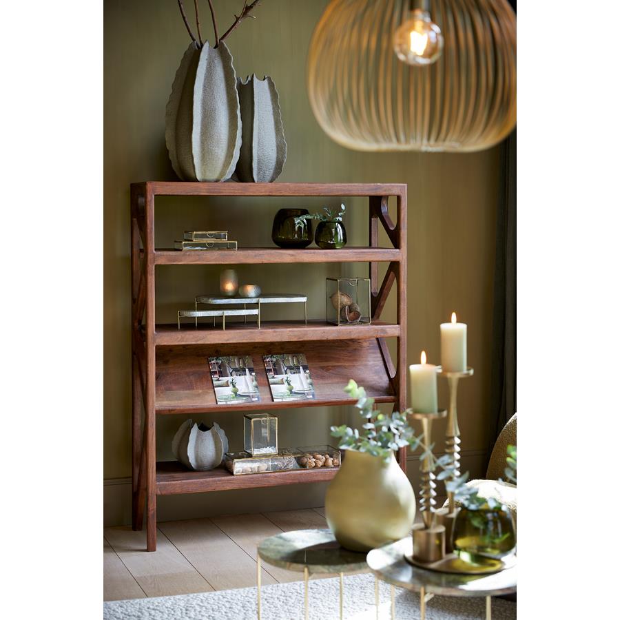 Light&living Vaas deco 26,5x26x23 cm KELAPA keramiek grijs groen