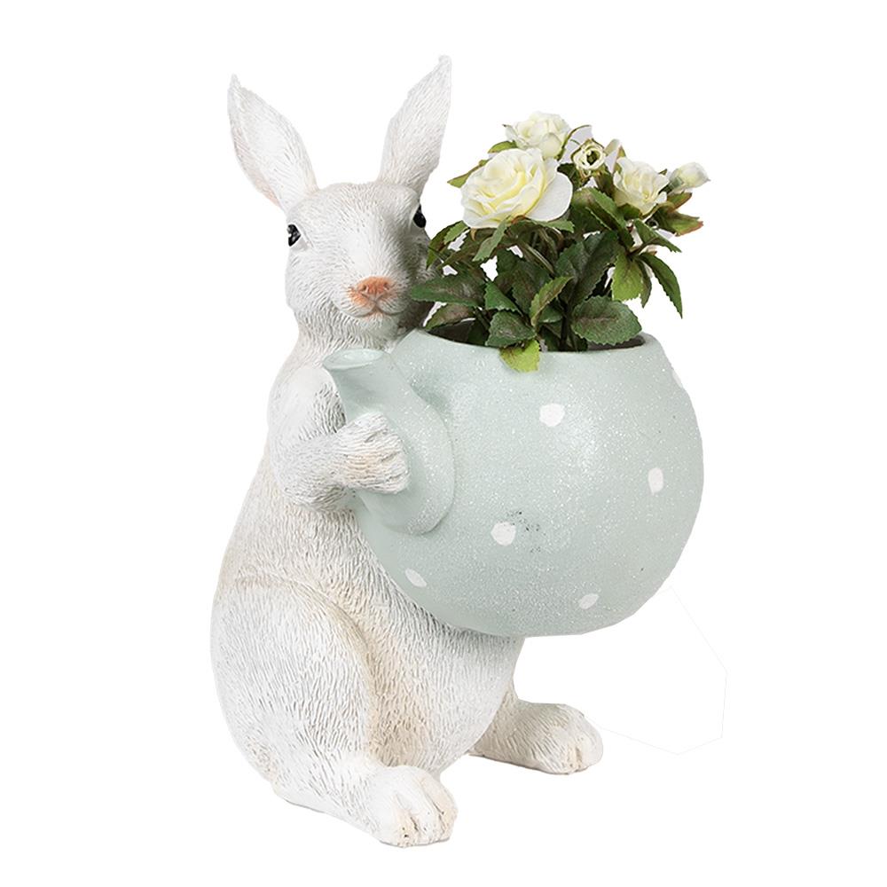 Clayre & Eef Beeld Konijn 23 cm Beige Polyresin Paasdecoratie